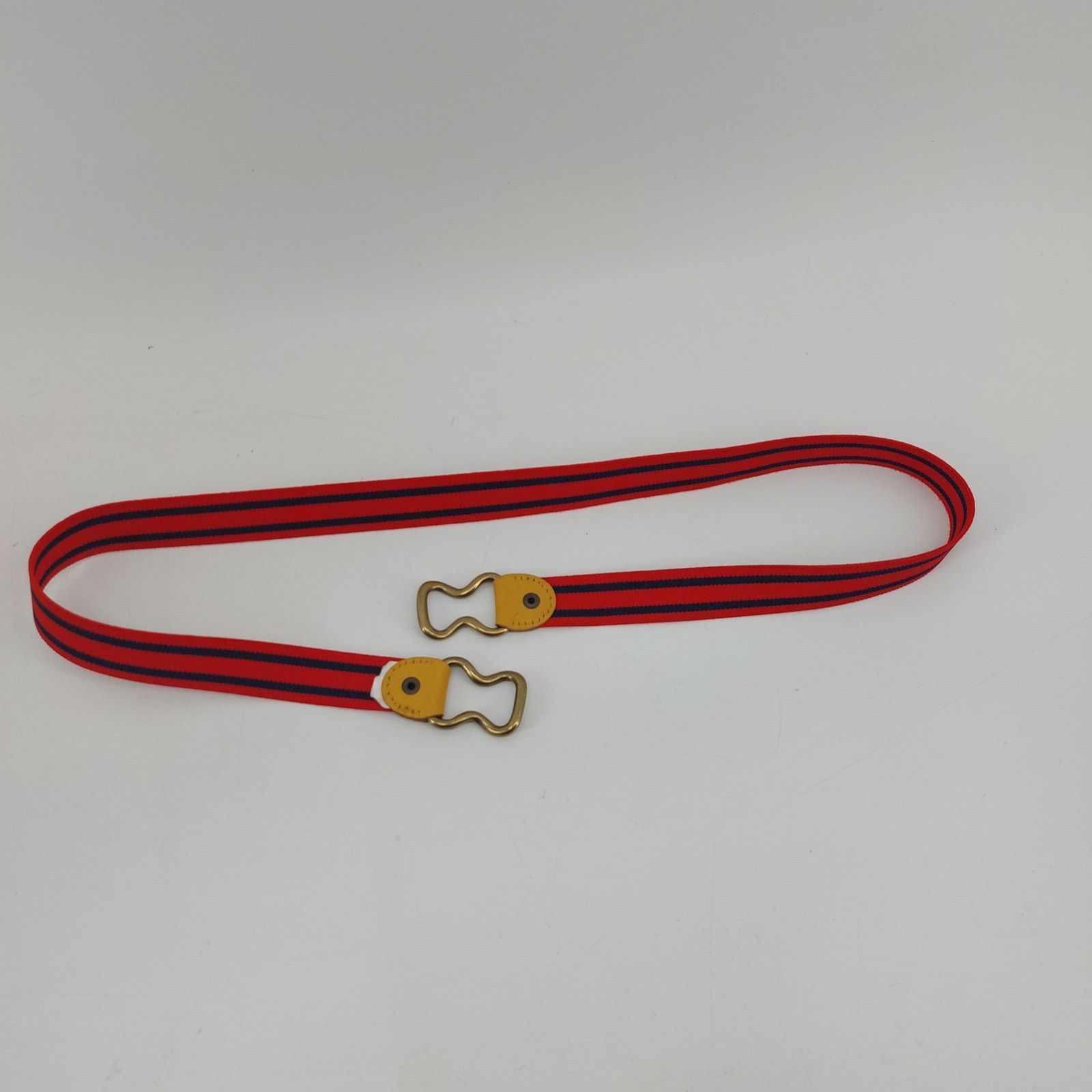 Vintage Women's Vintage Red Navy Blue Striped Skinny Cinch Belt OS Size ONE SIZE - 2 Thumbnail