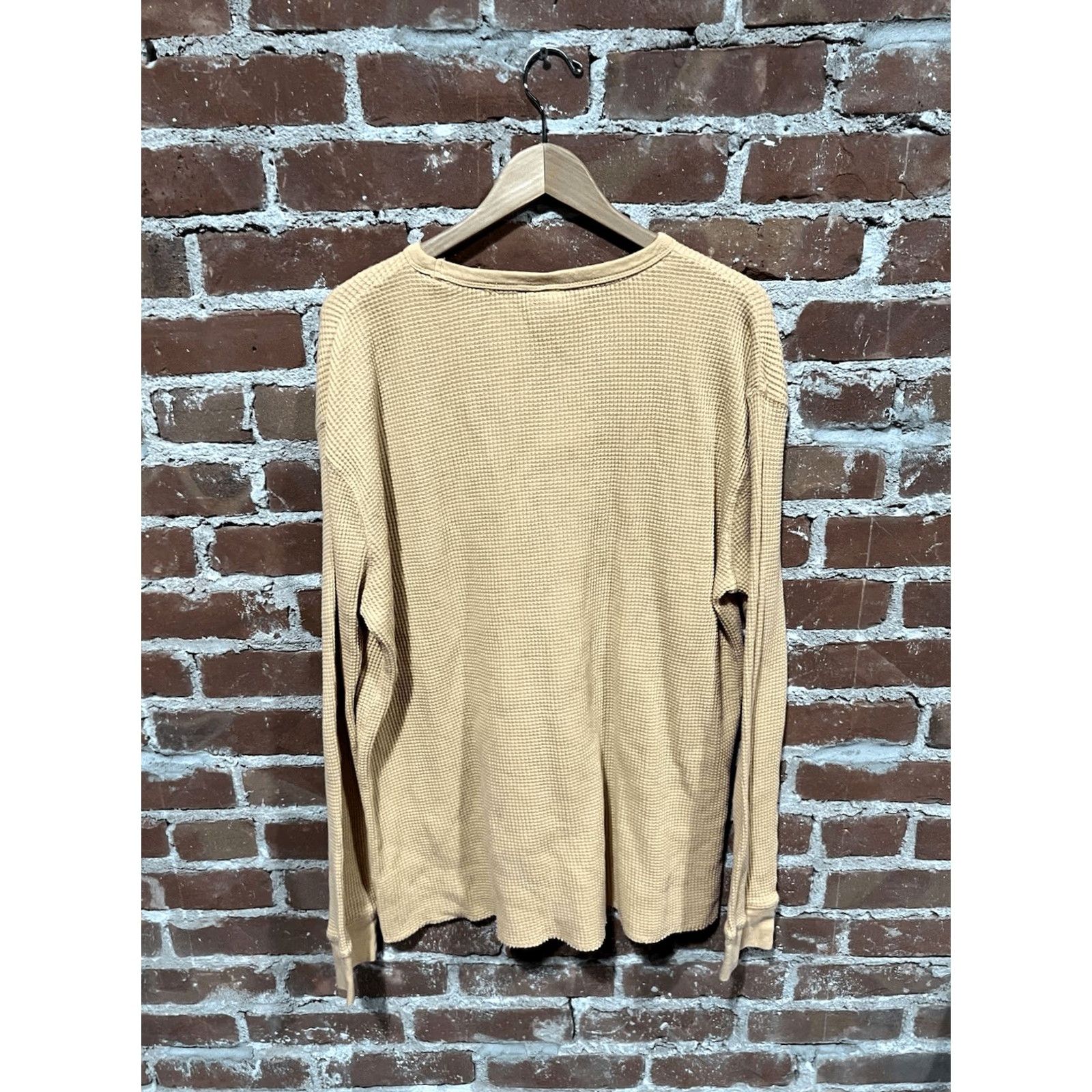 Urban Outfitters Urban Outfitters Mens Yellow Long Sleeve Ribbed Shirt XL Size US XL / EU 56 / 4 - 2 Thumbnail