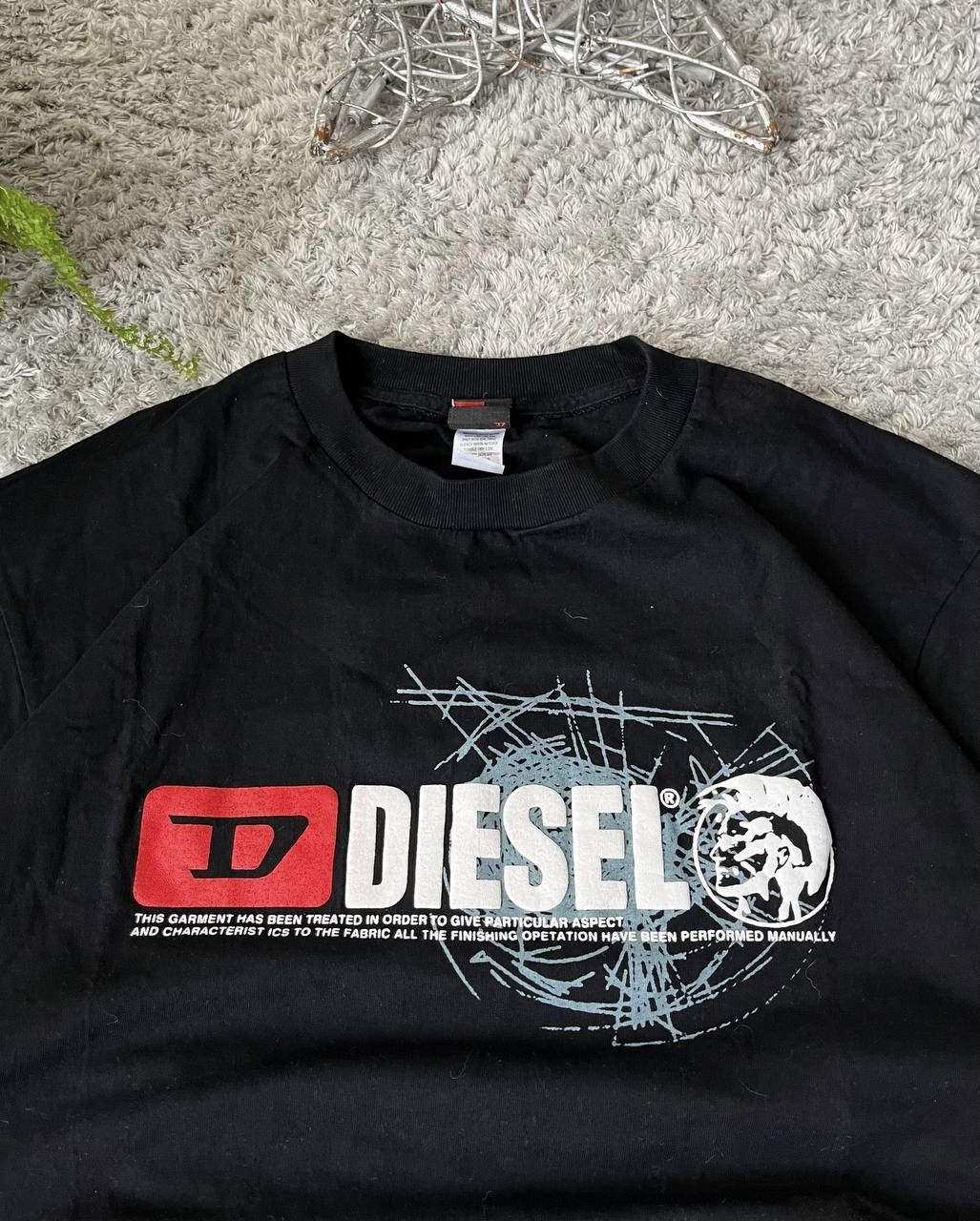 Diesel × Vintage Diesel T-Shirt Streetwear Opium Big Logo Rare Y2k Vintage Size US XL / EU 56 / 4 - 6 Thumbnail