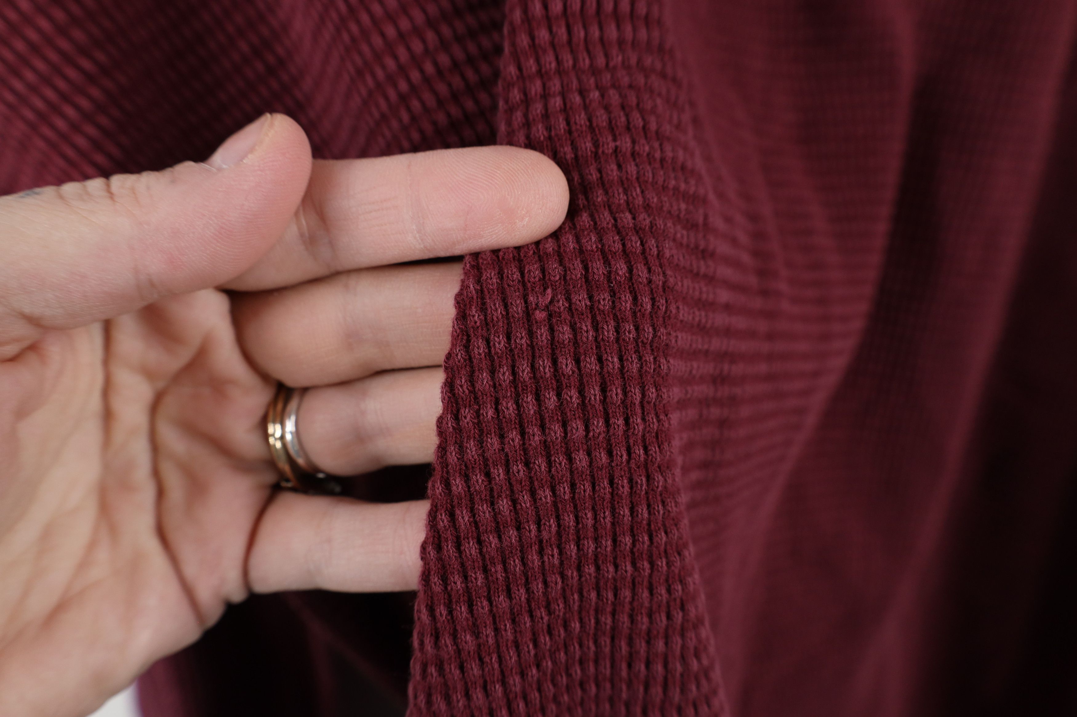Eddie Bauer × Vintage Vintage Eddie Bauer Waffle Knit Long Sleeve Henley T-Shirt Size US XL / EU 56 / 4 - 8 Thumbnail