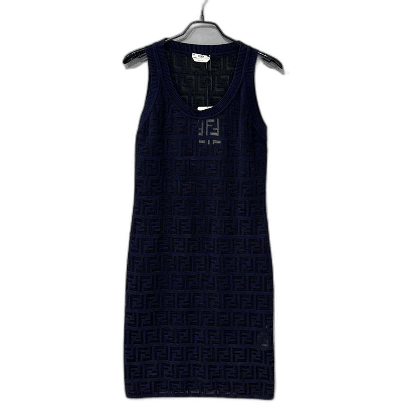 Fendi Fendi Hollow Print Sleeveless Dress Size L / US 10 / IT 46 - 1 Thumbnail