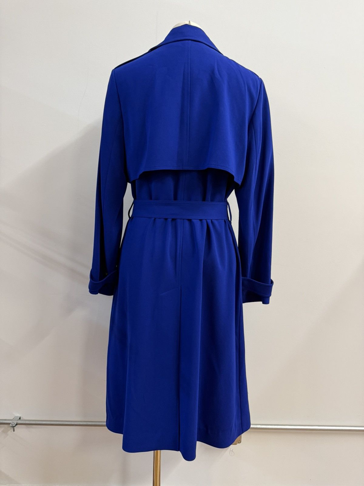 Theory Theory "Oaklane" Trench Coat in Admiral Crepe-Cobalt Blue-L Size L / US 10 / IT 46 - 3 Thumbnail