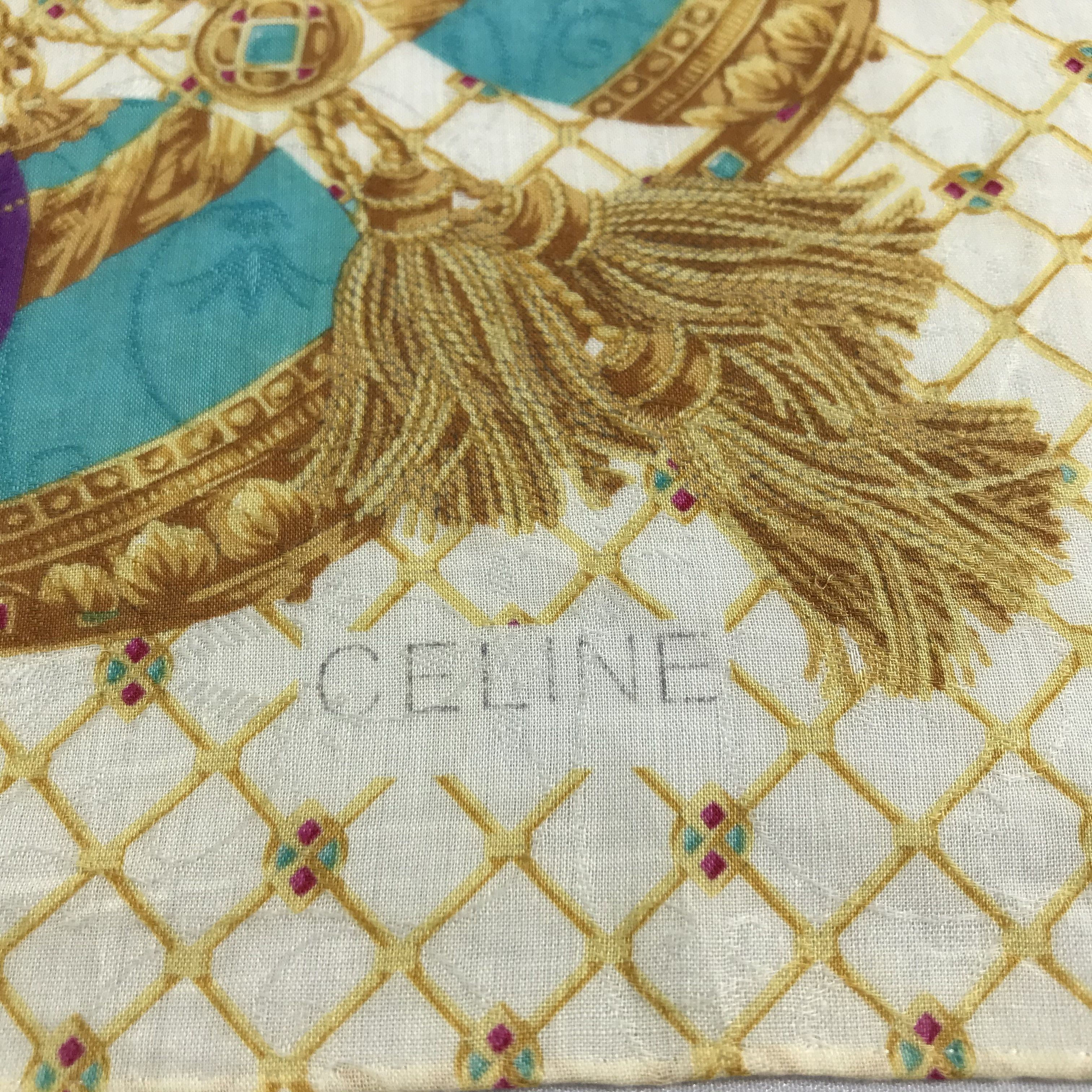 Celine Celine Gold Chains Handkerchief Neckerchief Bandana H780 Size ONE SIZE - 3 Thumbnail