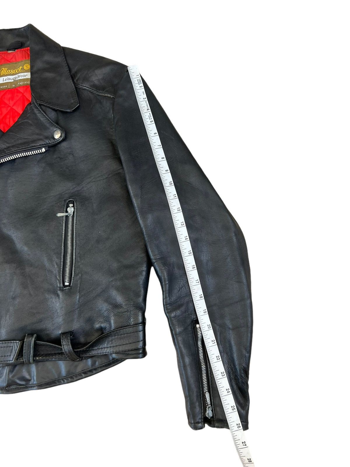 Vintage Vintage 70s Mascot England Black Leather Rider Jacket Racer Size US L / EU 52-54 / 3 - 4 Thumbnail
