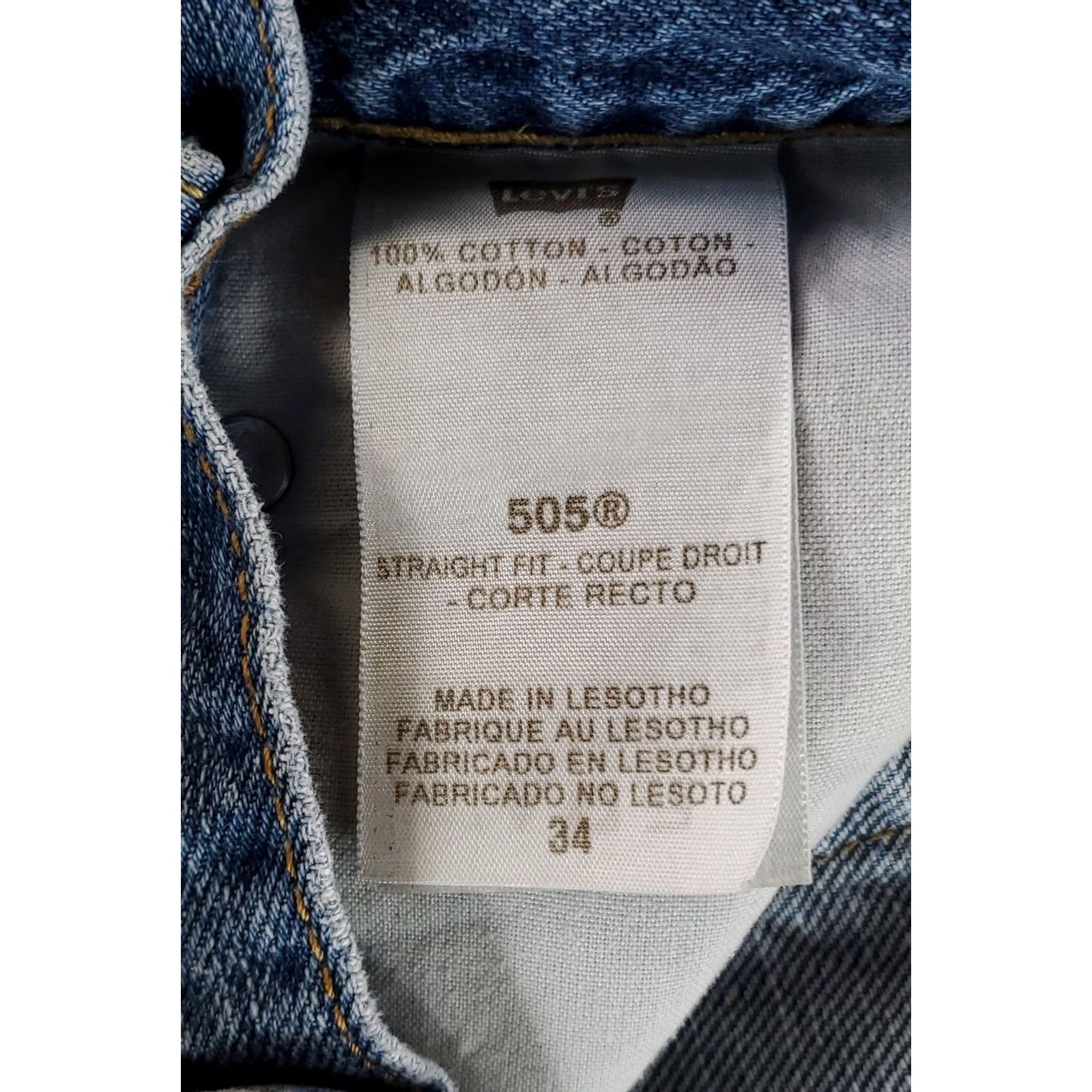 Levi's Levi's 505 Jean Shorts Jorts Blue Straight Fit Mens 36 Regular 34 (36x9.5 Actual) Blue Mens Size US 36 / EU 52 - 4 Thumbnail