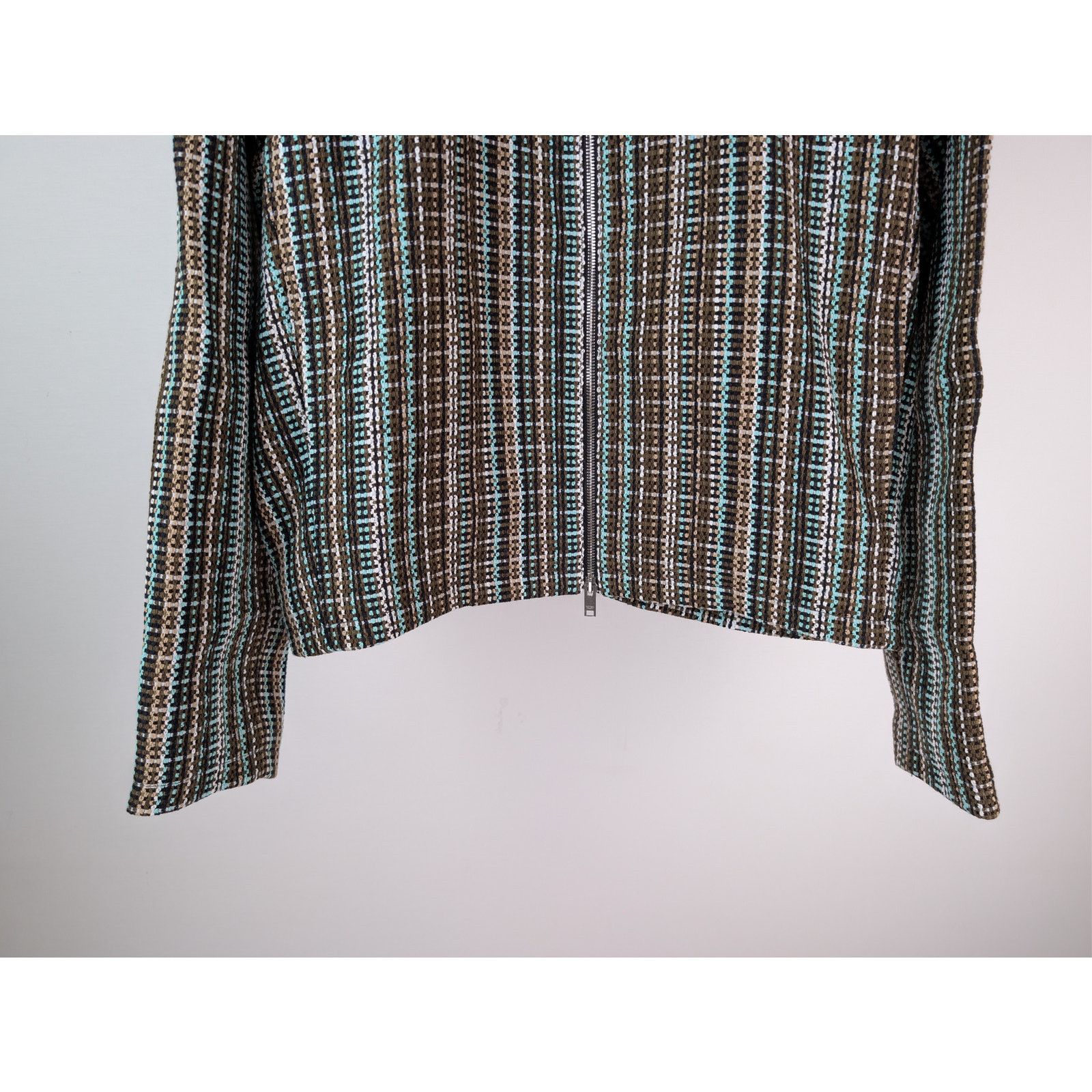 Bottega Veneta o1rshd1 Multicoloured Cotton Check Blouson Jacket in Black Size US M / EU 48-50 / 2 - 4 Thumbnail