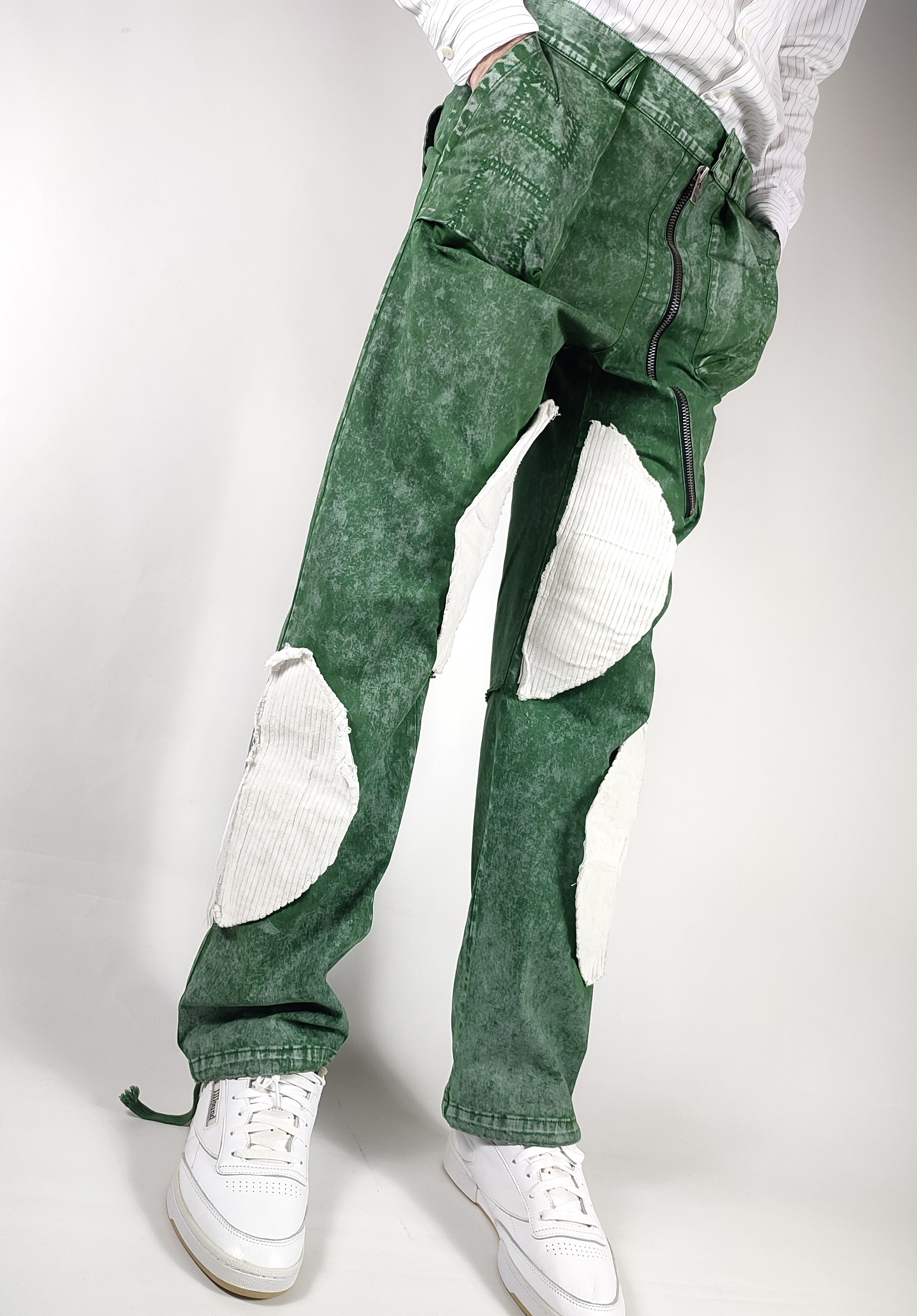 If Six Was Nine Atelier d’Roupa Patchwork Corduroy Garment Dyed Cargo Pants Size US 33 - 4 Thumbnail