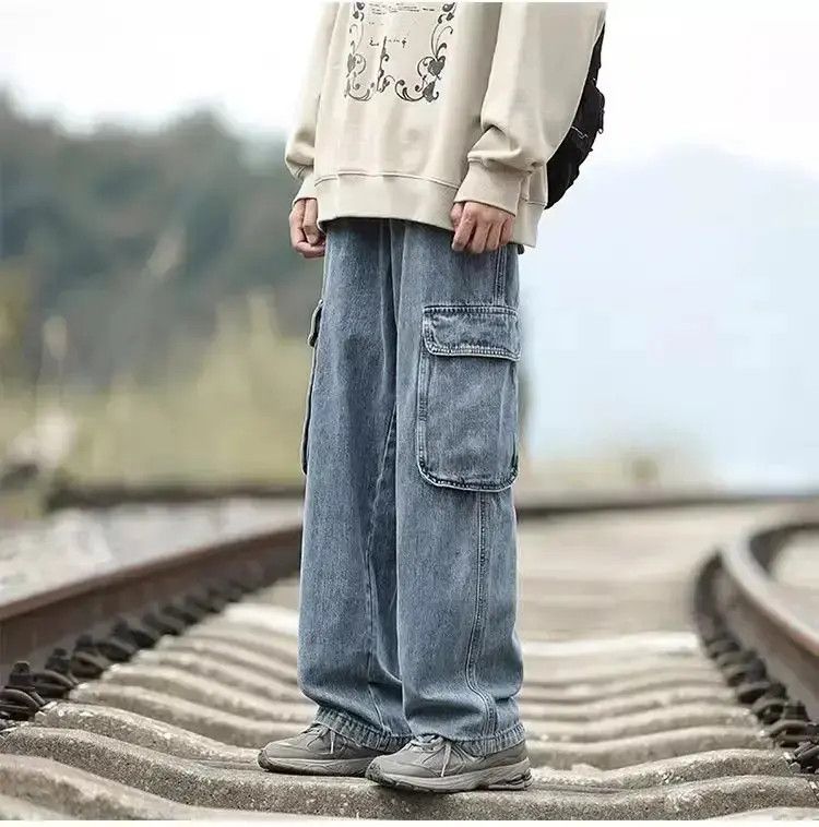Japanese Brand Loose vintage multi pocket jeans Size US 32 / EU 48 - 2 Thumbnail