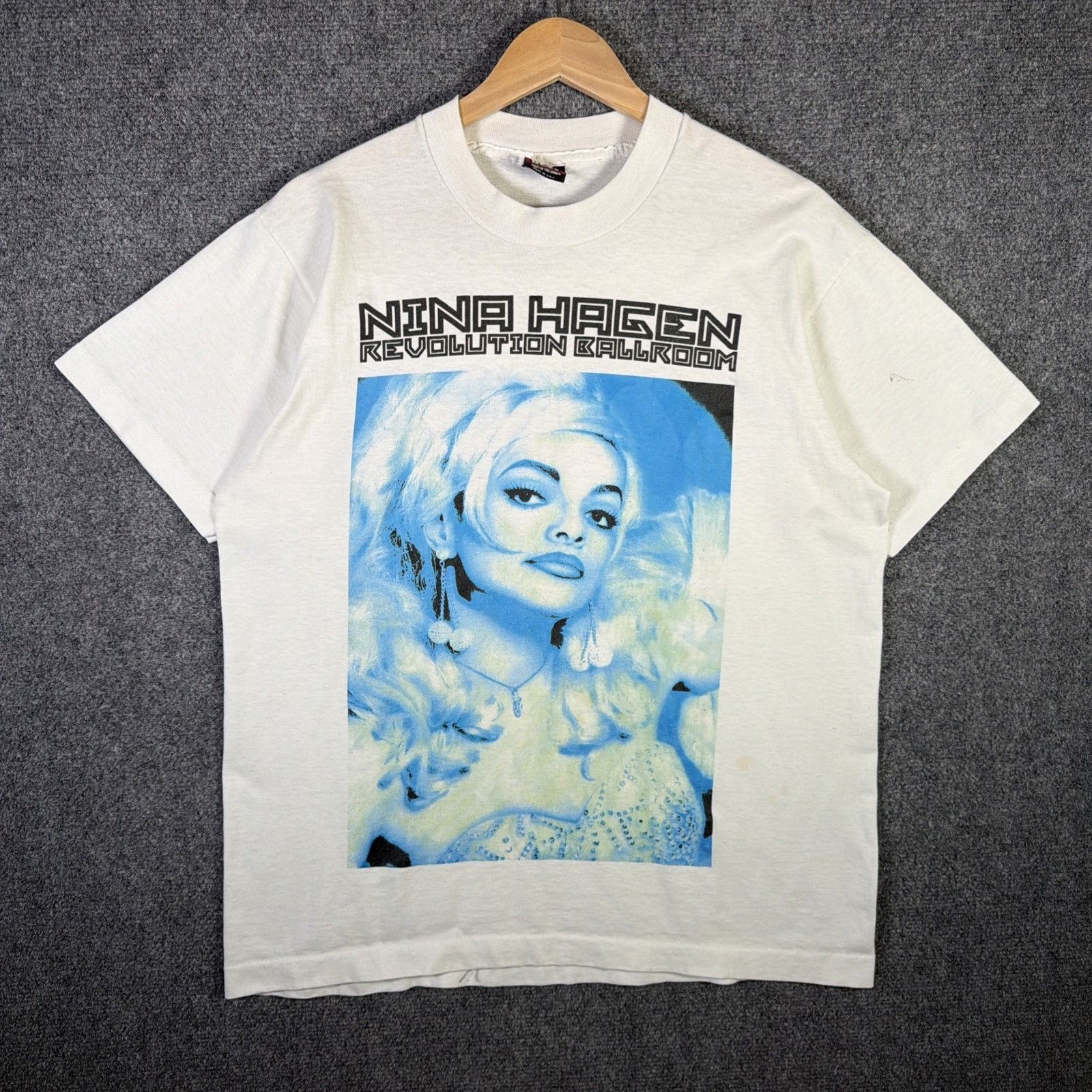 Band Tees Vintage Nina Hagen Shirt Mens Large White 80s Revolution Size US L / EU 52-54 / 3 - 1 Thumbnail