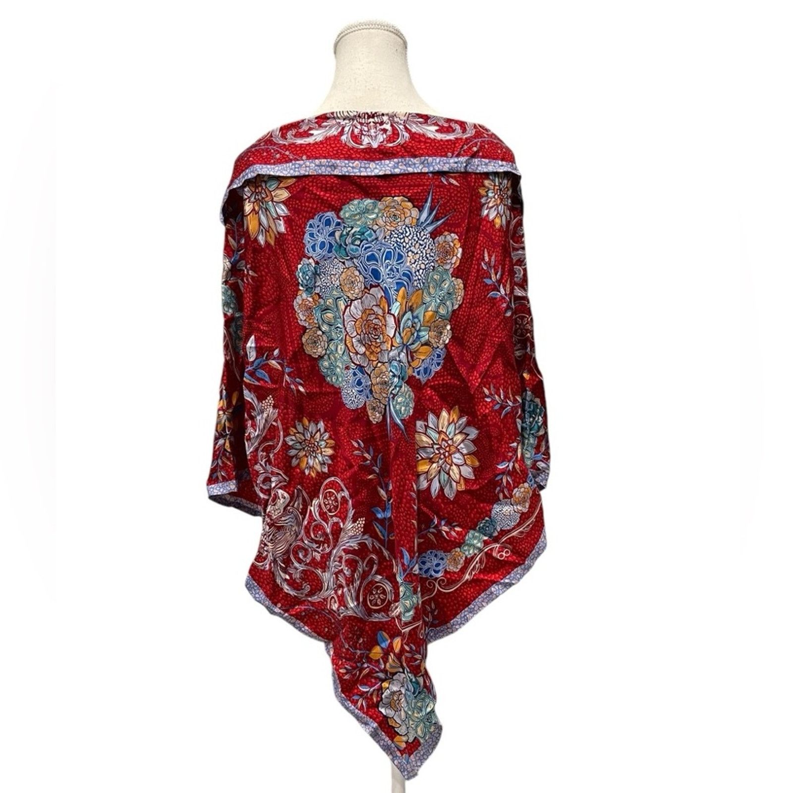 Other Pineda Covalin~Dreamcatcher poncho100% Silk~Open Size ONE SIZE - 5 Thumbnail