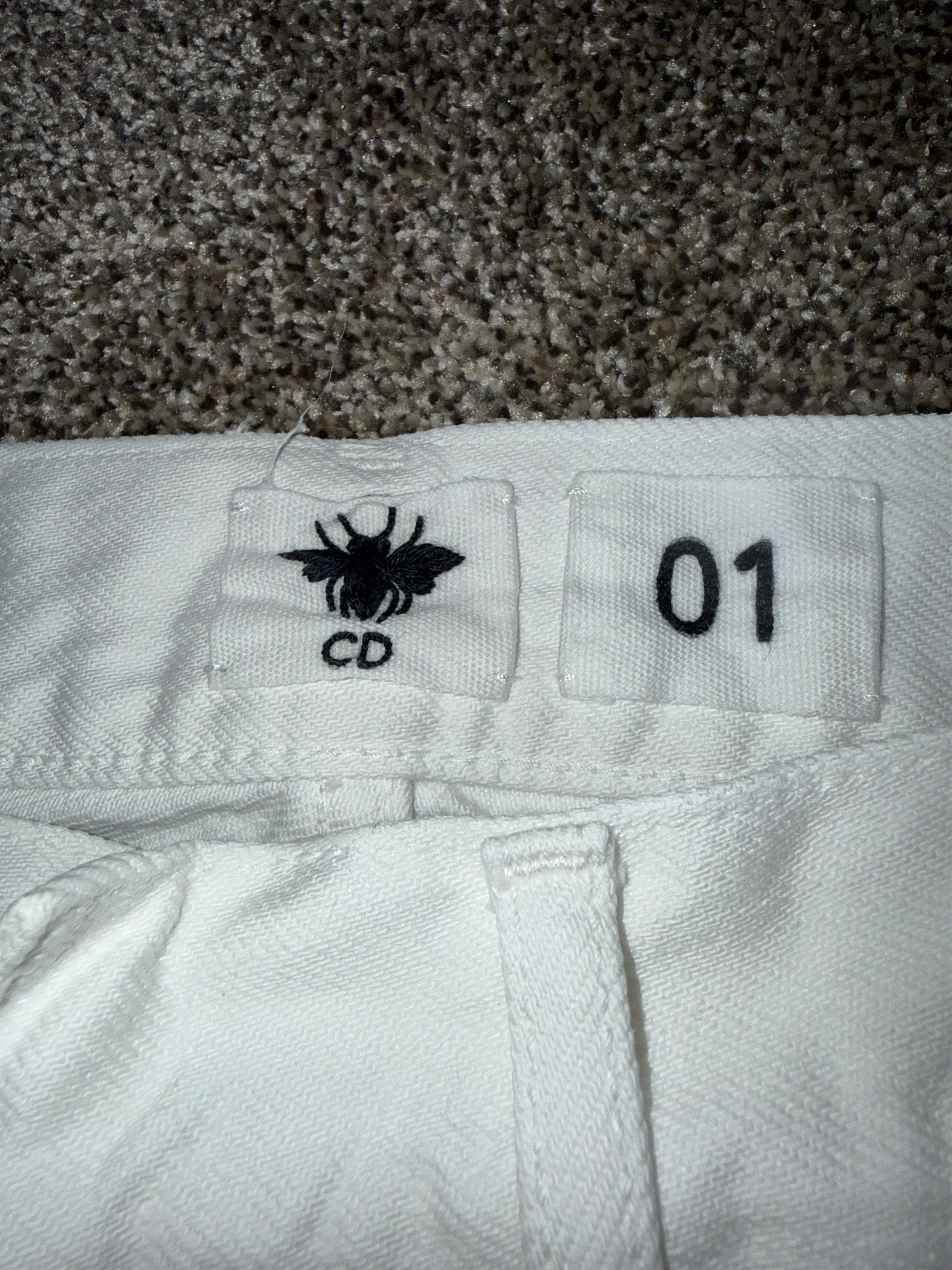 Dior Dior Crop White Denim Jeans Button Fly Fold Up Hem Size 28" / US 6 / IT 42 - 3 Thumbnail