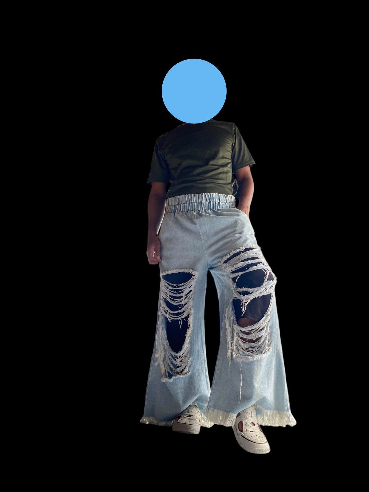 Japanese Brand Vintage Y2K Japanese MidRise Ripped Woman Baggy Frayed Pants Size 31" - 9 Thumbnail
