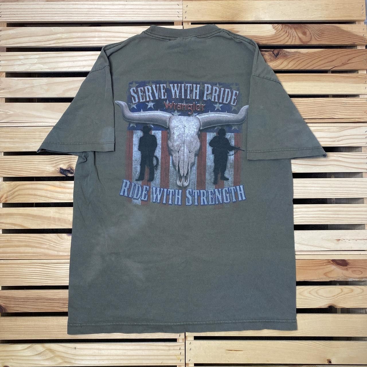 Wrangler Vintage Wrangler Green Military Tee Size Large Size US L / EU 52-54 / 3 - 1 Thumbnail