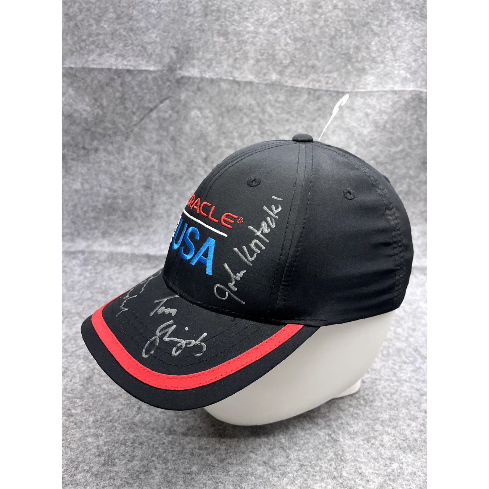 Puma PUMA Hat Cap Strap Back Mens One Size Black Oracle Team USA Autographed Sailing Size ONE SIZE - 5 Thumbnail