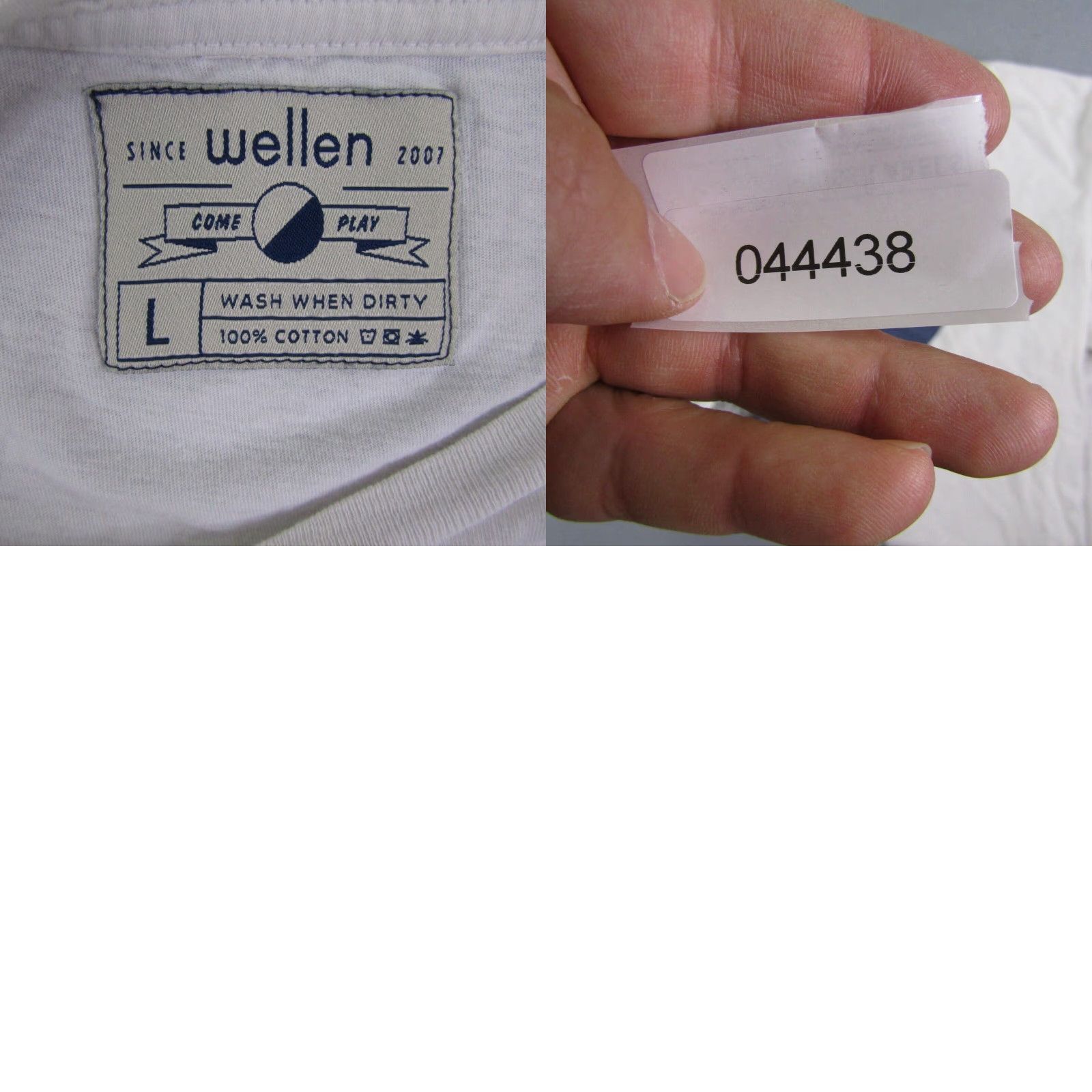 Vintage Wellen Shirt Mens Large White Graphic Print Crewneck T-Shirt Short Sleeve Logo Bear Surf Beach Animals Outdoor Size US L / EU 52-54 / 3 - 8 Thumbnail