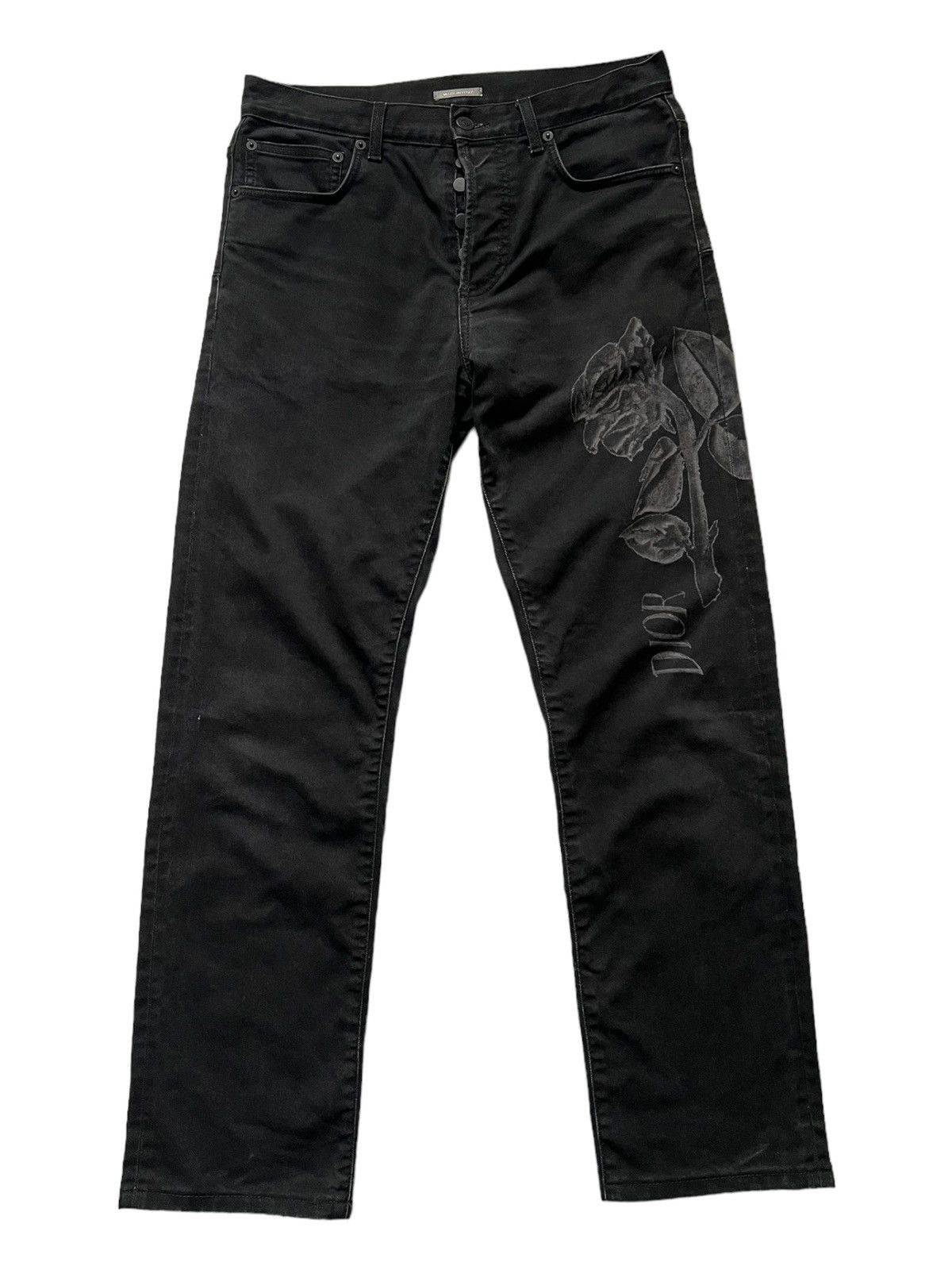 image of Dior X Alex Foxton Jeans in Black, Men's (Size 29)