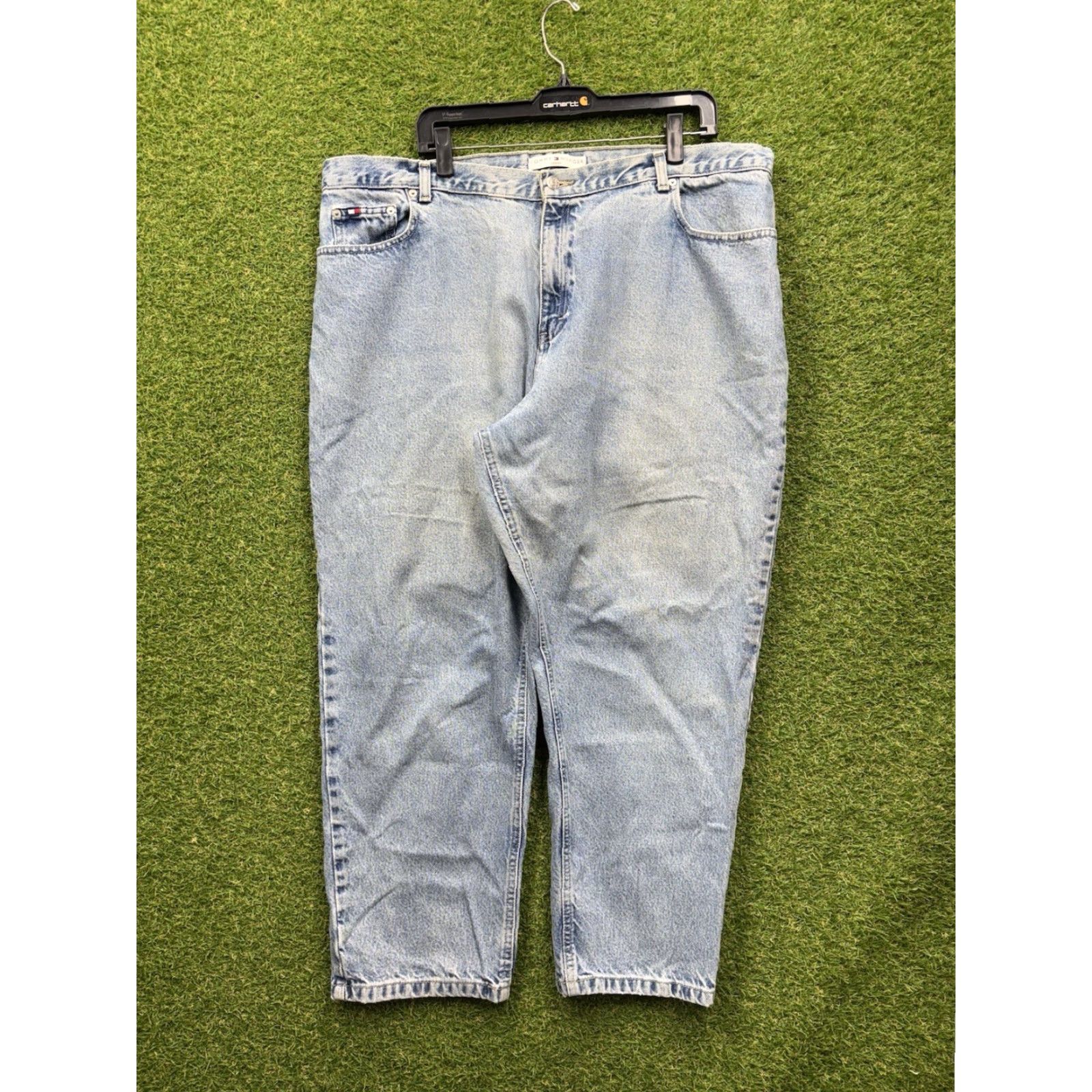 Tommy Hilfiger VINTAGE Tommy Hilfiger Jeans Womens 22 Plus Size Straight Taper Casual Light Wash Denim Size 40" / US 18 - 2 Thumbnail