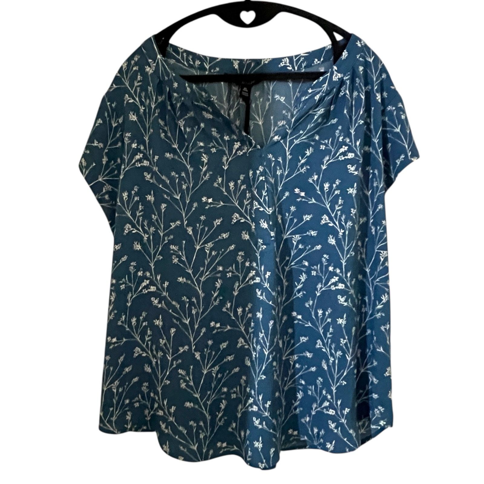 Other Morey Split Neck Short Sleeve Blouse - Stitch Fix Crepe Top Size XXL / US 16-18 / IT 52-54 - 8 Thumbnail