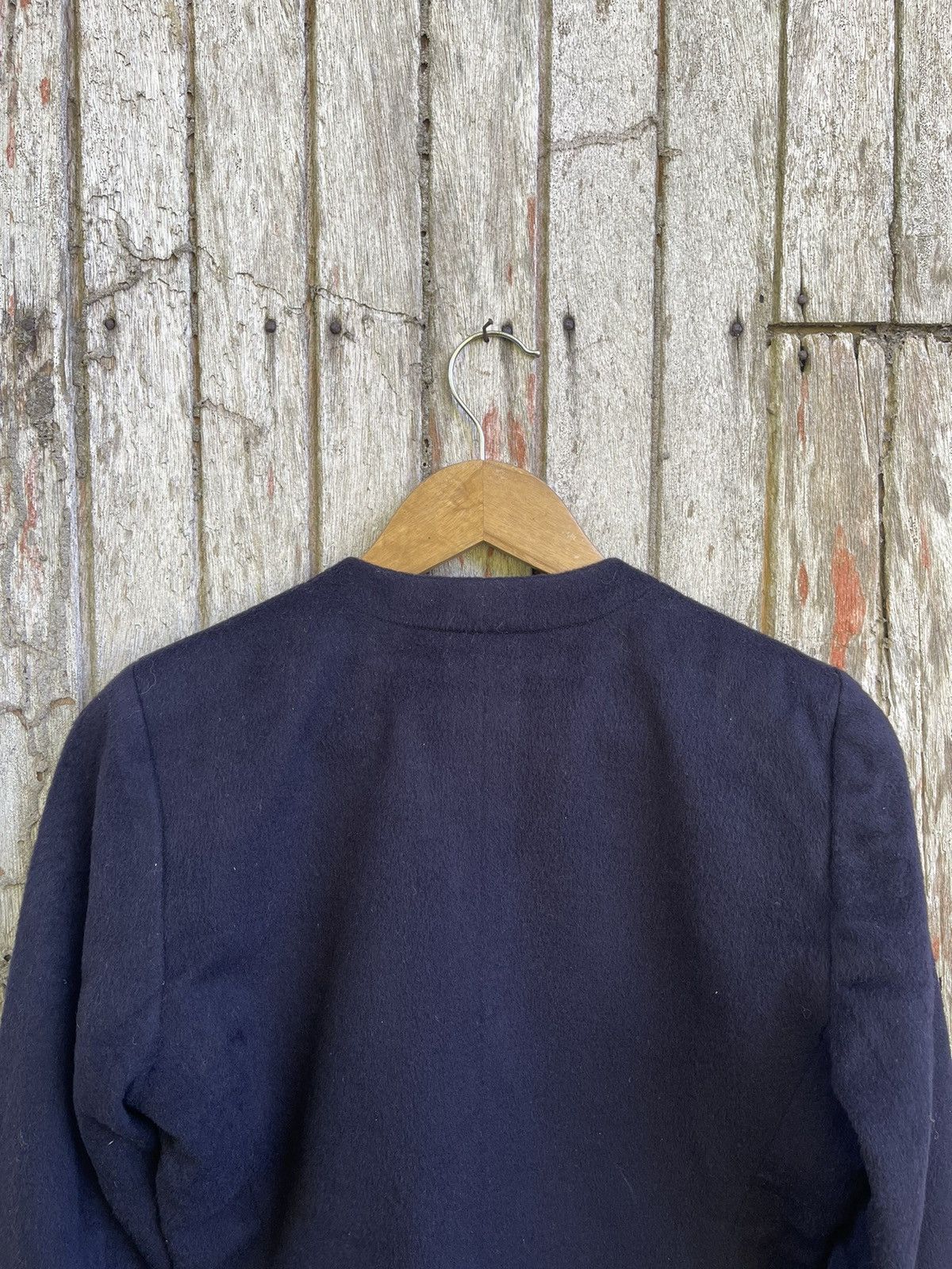 Saint Laurent Paris × Vintage × Yves Saint Laurent Saint Laurent Rive Gauche Vintage Navy Wool Blazer 1980s Size S / US 4 / IT 40 - 9 Thumbnail