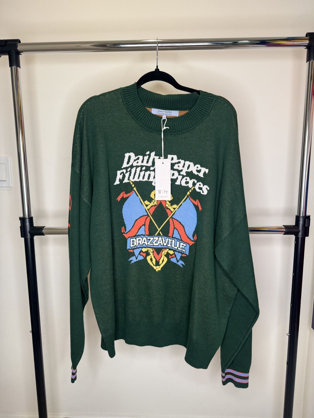 Daily Paper Daily Paper x Filling Pieces Brazzaville Knitted Sweater Size US XL / EU 56 / 4 - 2 Thumbnail