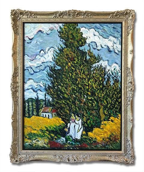 Arts & Science Vincent van Gogh "Cypresses and Two Women" Tee Size US M / EU 48-50 / 2 - 13 Thumbnail