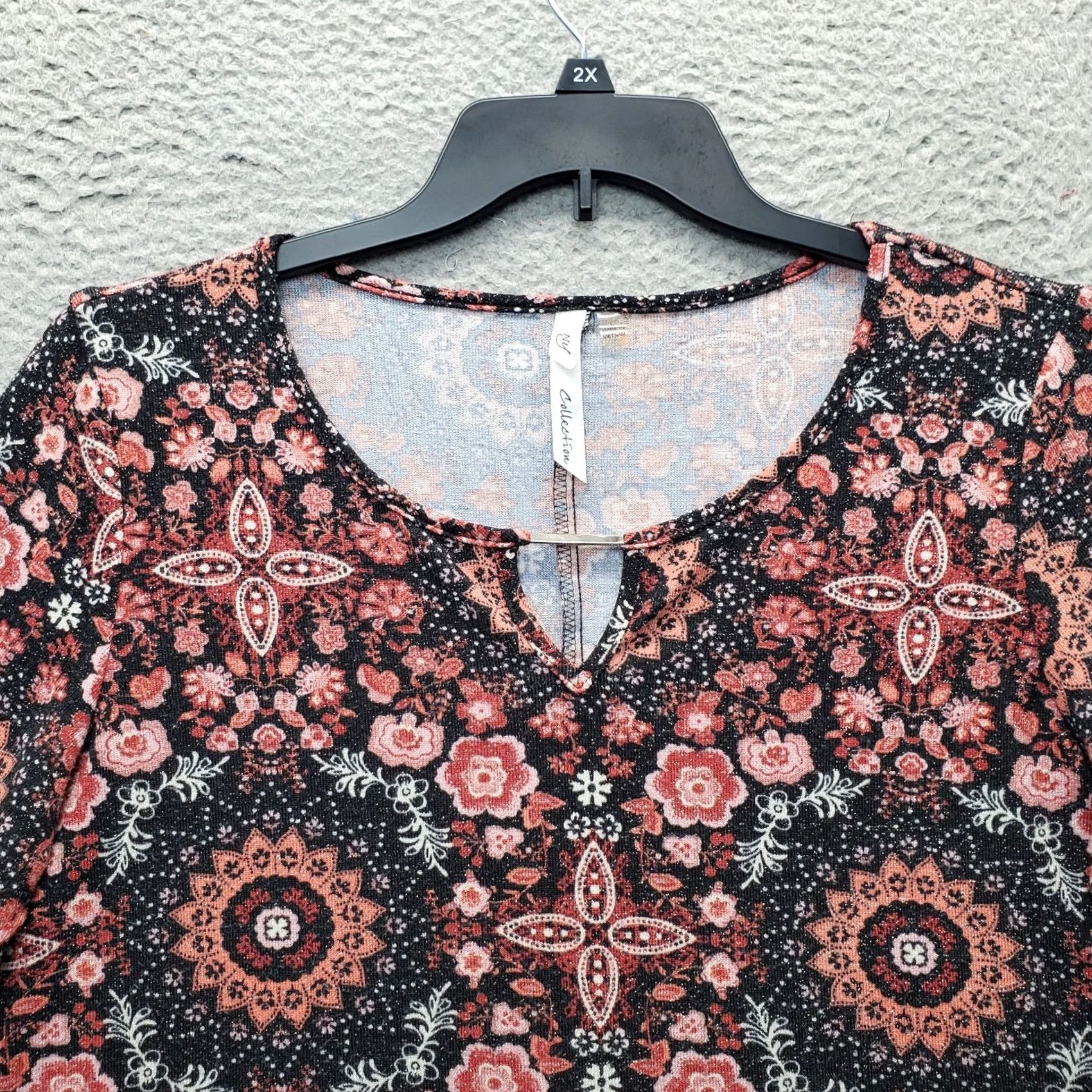 Vintage NY Collection Blouse Womens L Floral Bell Sleeve Pullover Top Size L / US 10 / IT 46 - 4 Thumbnail