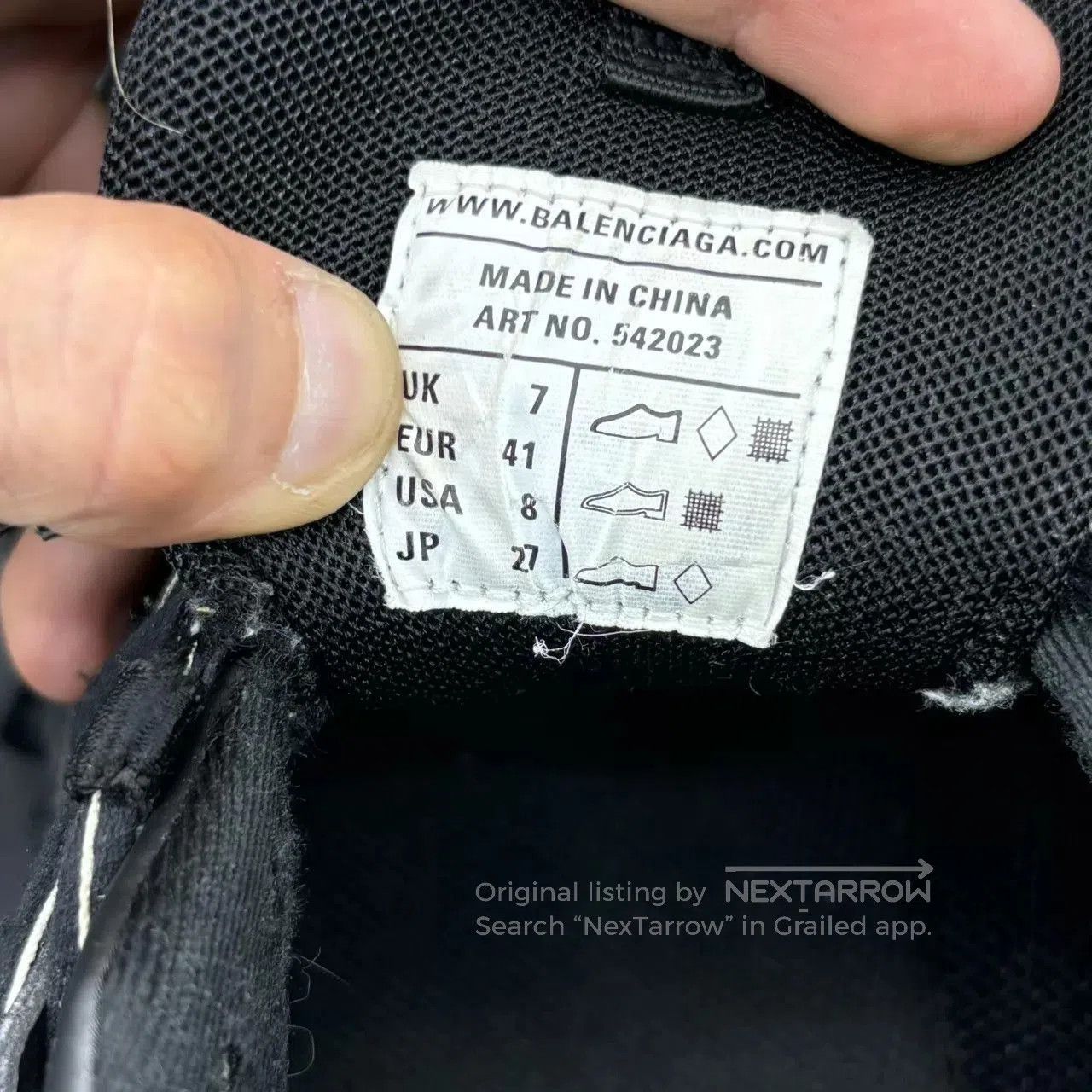 Balenciaga Black Chunky Sneakers with Mesh and Bold Laces. Size US 8 / EU 41 - 8 Thumbnail