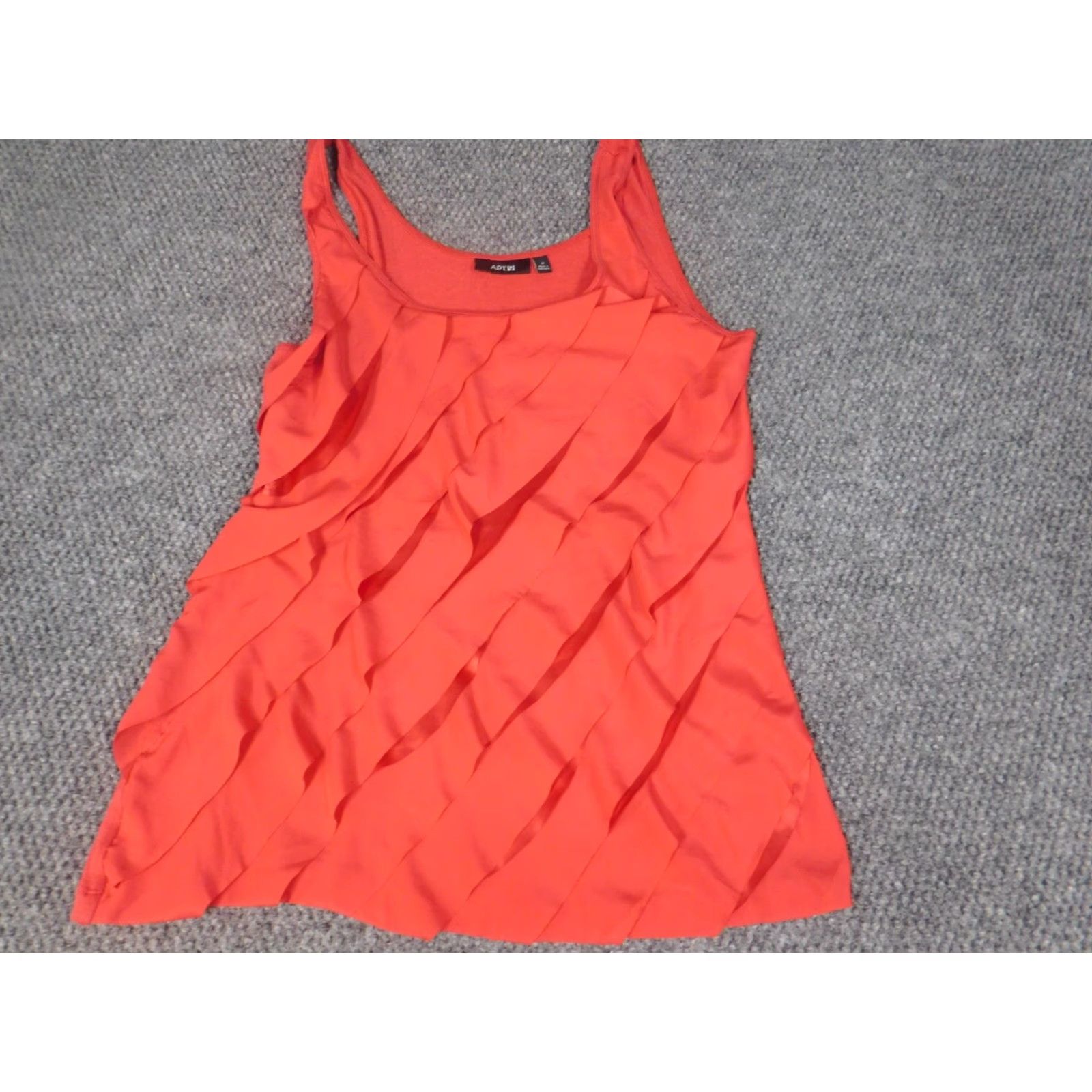 Apt. 9 Apt. 9 Blouse Women M Red Cap Sleeve Crew Neck Pullover Ruffle Button Solid Rayon Casual Basic Stretch Size M / US 6-8 / IT 42-44 - 5 Thumbnail