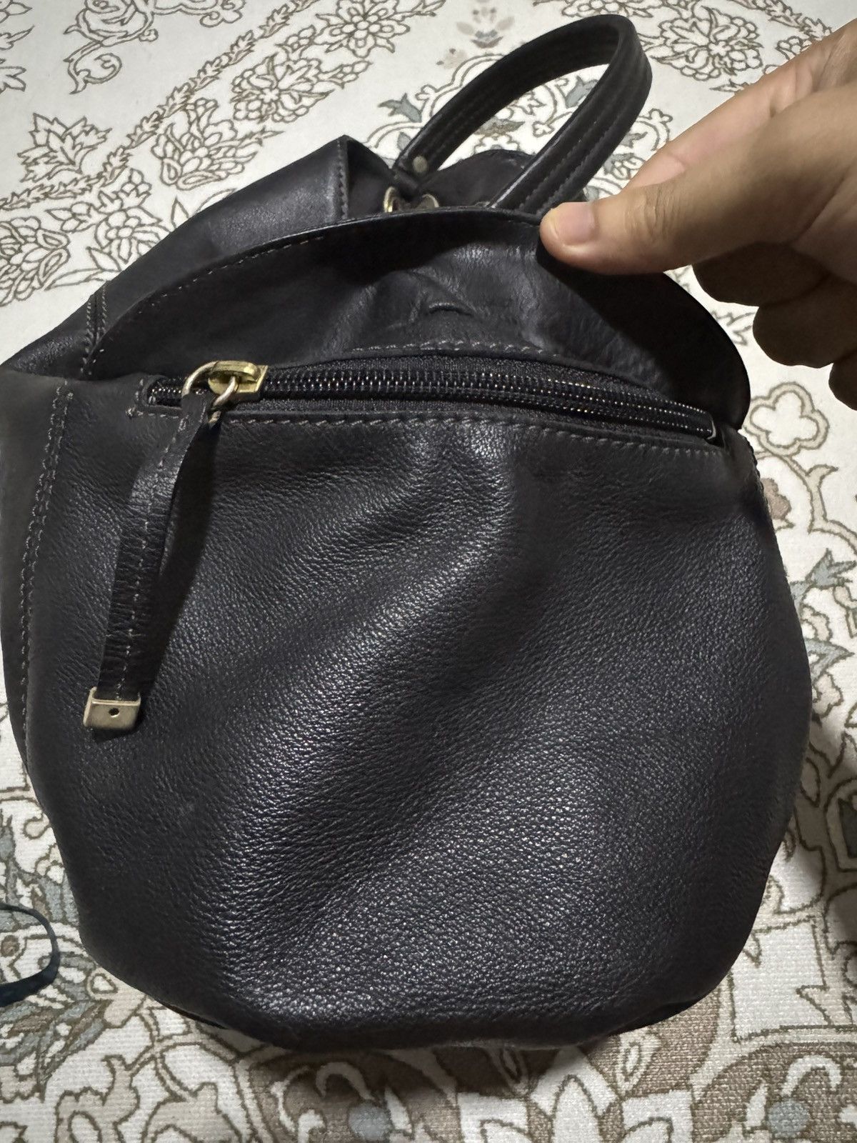 Burberry × Genuine Leather OG Burberry Blue Label Leather Large Tote Shoulder Handbag Size ONE SIZE - 7 Thumbnail