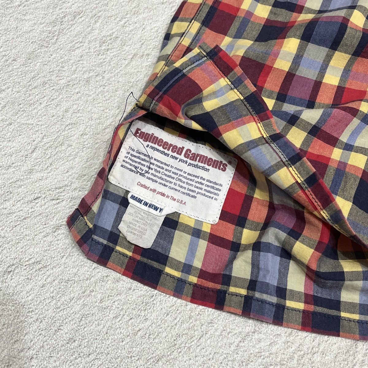 Engineered Garments Engineered Garments Nephentes Plaid Half button up shirt Size US S / EU 44-46 / 1 - 3 Thumbnail