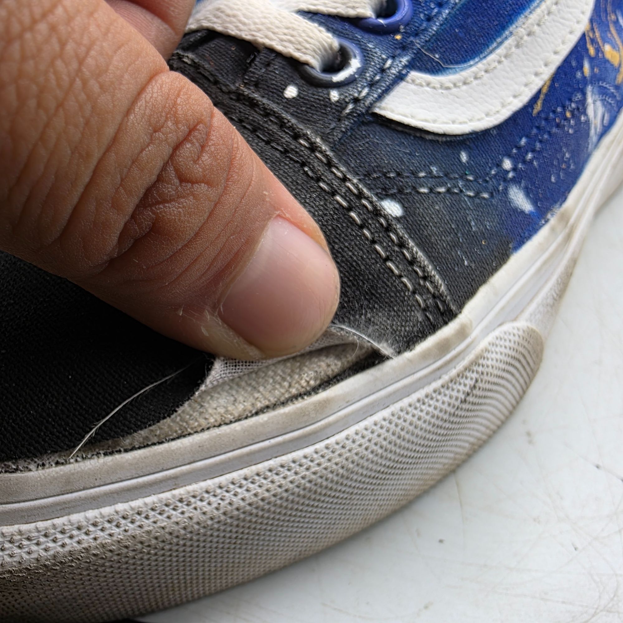 Vans Vans Off The Wall Womens Size 8 Blue Black Sneaker Shoes Wal Size US 8 / IT 38 - 7 Thumbnail