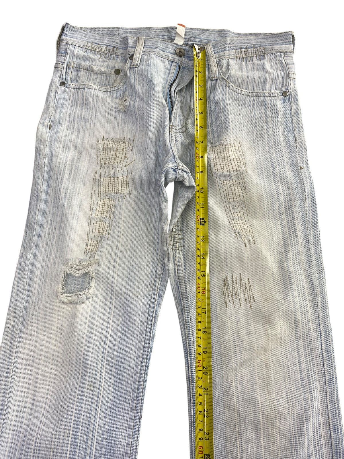 Japanese Brand Japanese Brand Striped Light Wash Style Loose Jeans Size US 31 - 6 Thumbnail