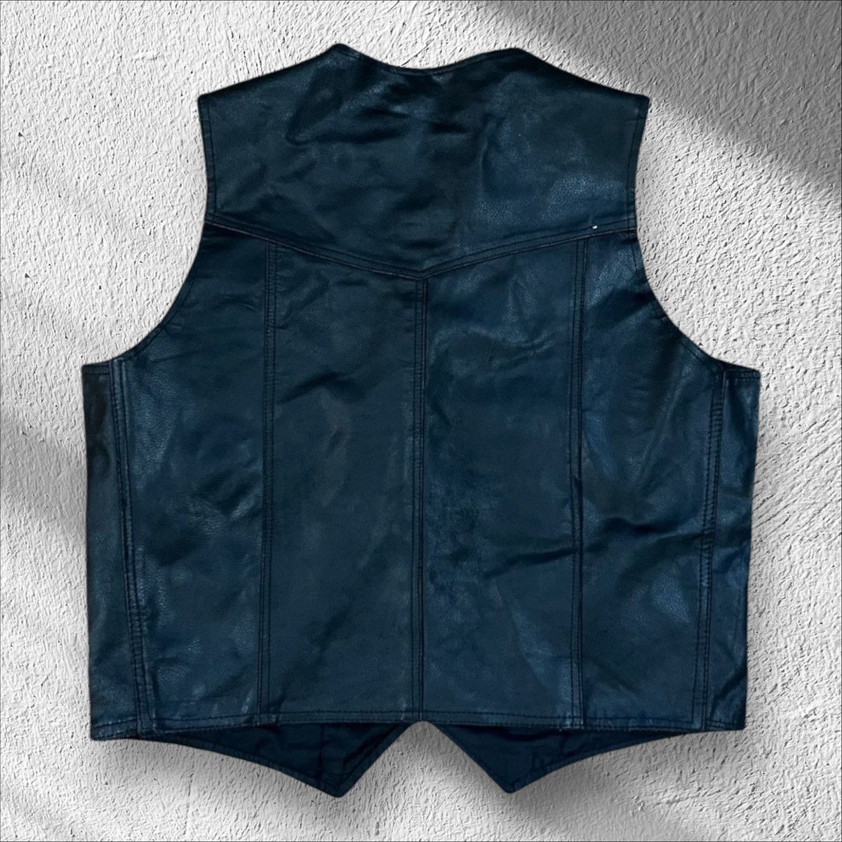 Vintage Vintage Leather Club Vest Biker Motorcycle Size 46 Size US L / EU 52-54 / 3 - 2 Thumbnail