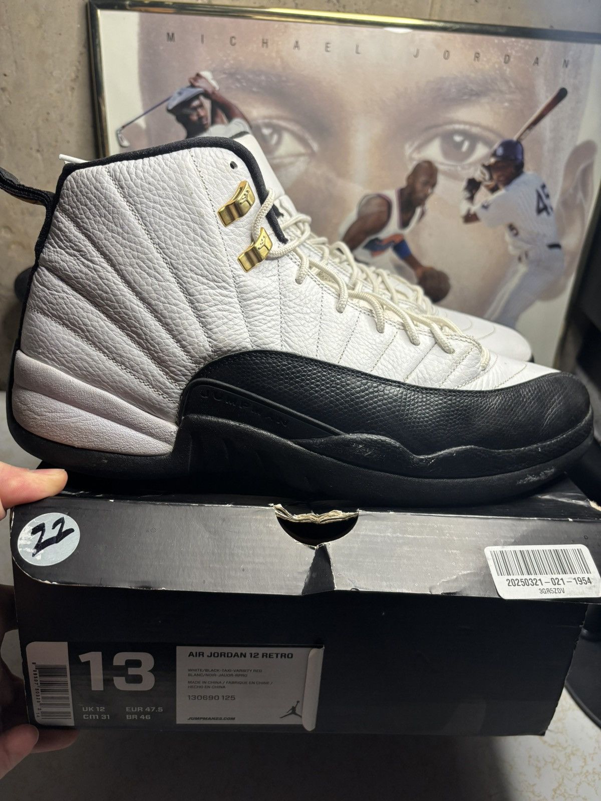 Jordan Brand Air Jordan 12 Retro 2013 Taxi 2013 Size US 13 / EU 46 - 1 Thumbnail