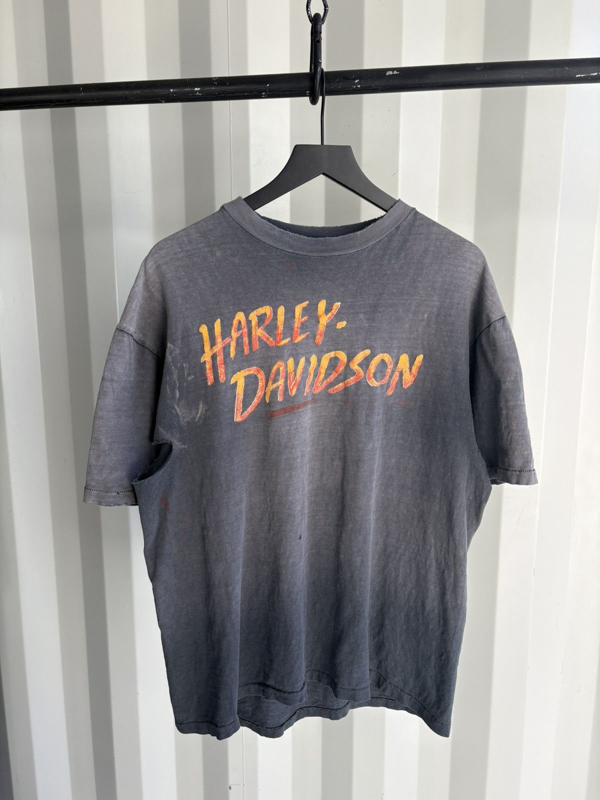 Harley Davidson Vintage Harley Davidson Shirt Faded Thrashed Band Grunge Size US XL / EU 56 / 4 - 1 Thumbnail