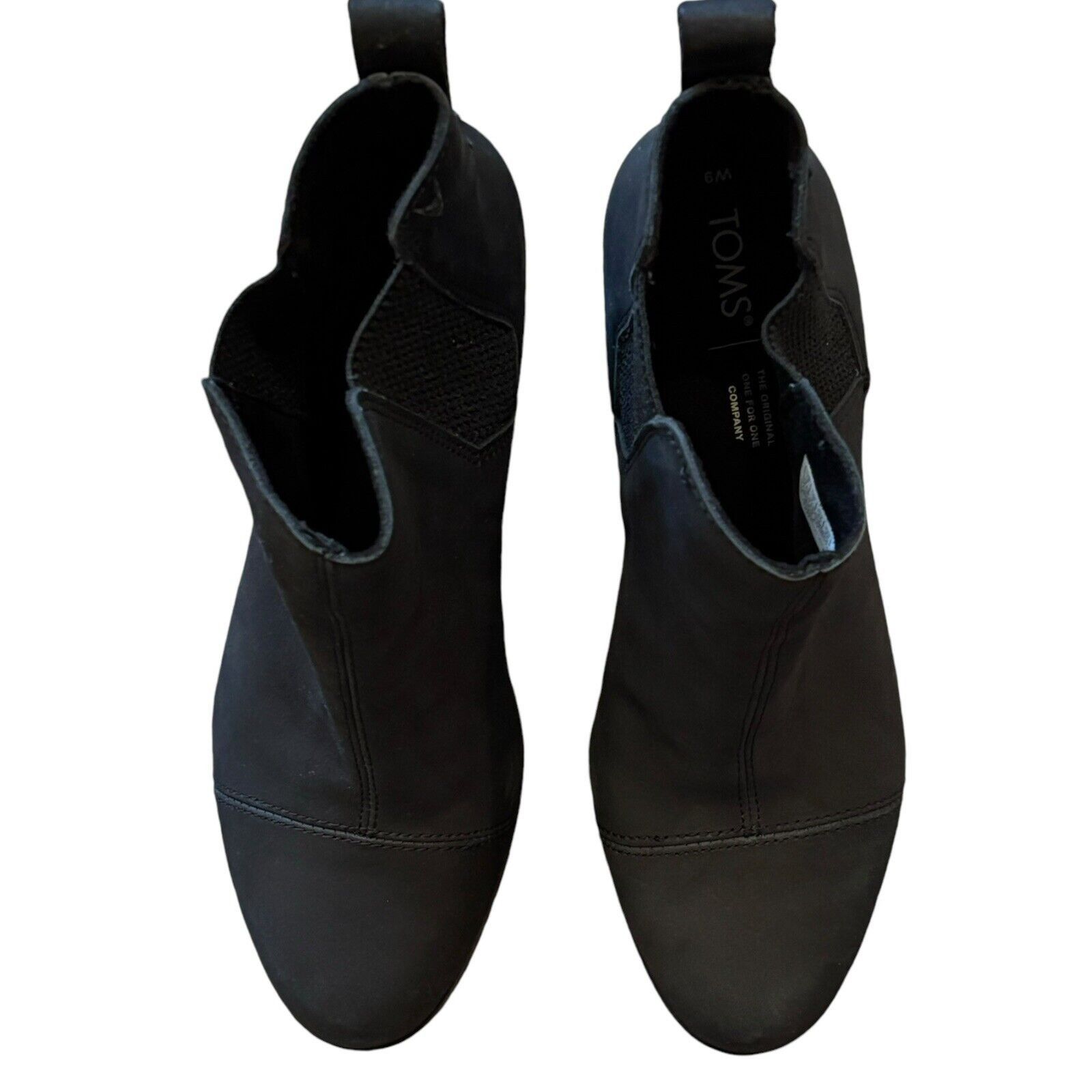 Toms TOMS Everly Black Nubuck Cushioned Chelsea Booties Size 9 Size US 9 / IT 39 - 3 Thumbnail