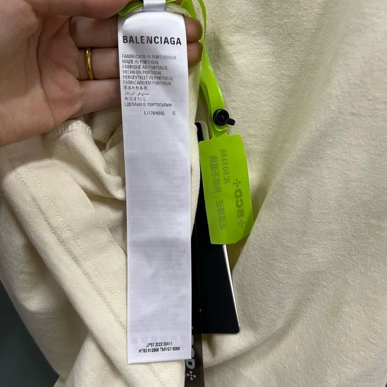 Balenciaga Balenciaga Light Beige Double B Embroidered Short Sleeve Size US L / EU 52-54 / 3 - 4 Thumbnail