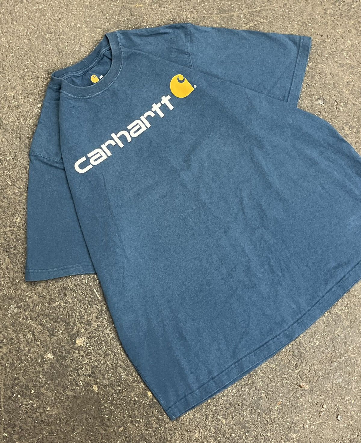 Carhartt × Vintage Carhartt spell out tee streetwear hype rare skater workwear Size US XXL / EU 58 / 5 - 1 Thumbnail
