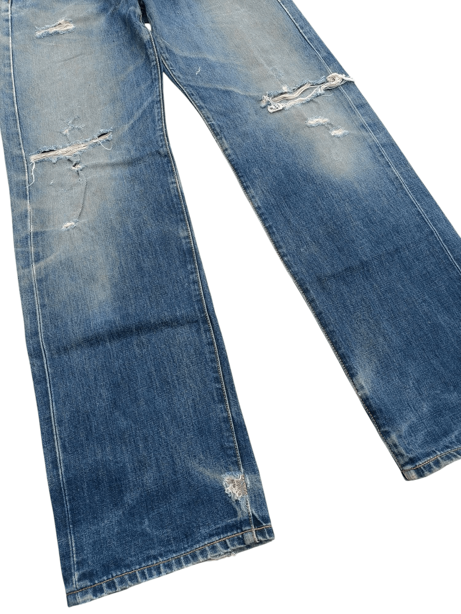 Edwin × Japanese Brand VINTAGE 505 Edwin Selvedge Jeans Distressed Orange Tab E249 Size US 28 / EU 44 - 6 Thumbnail