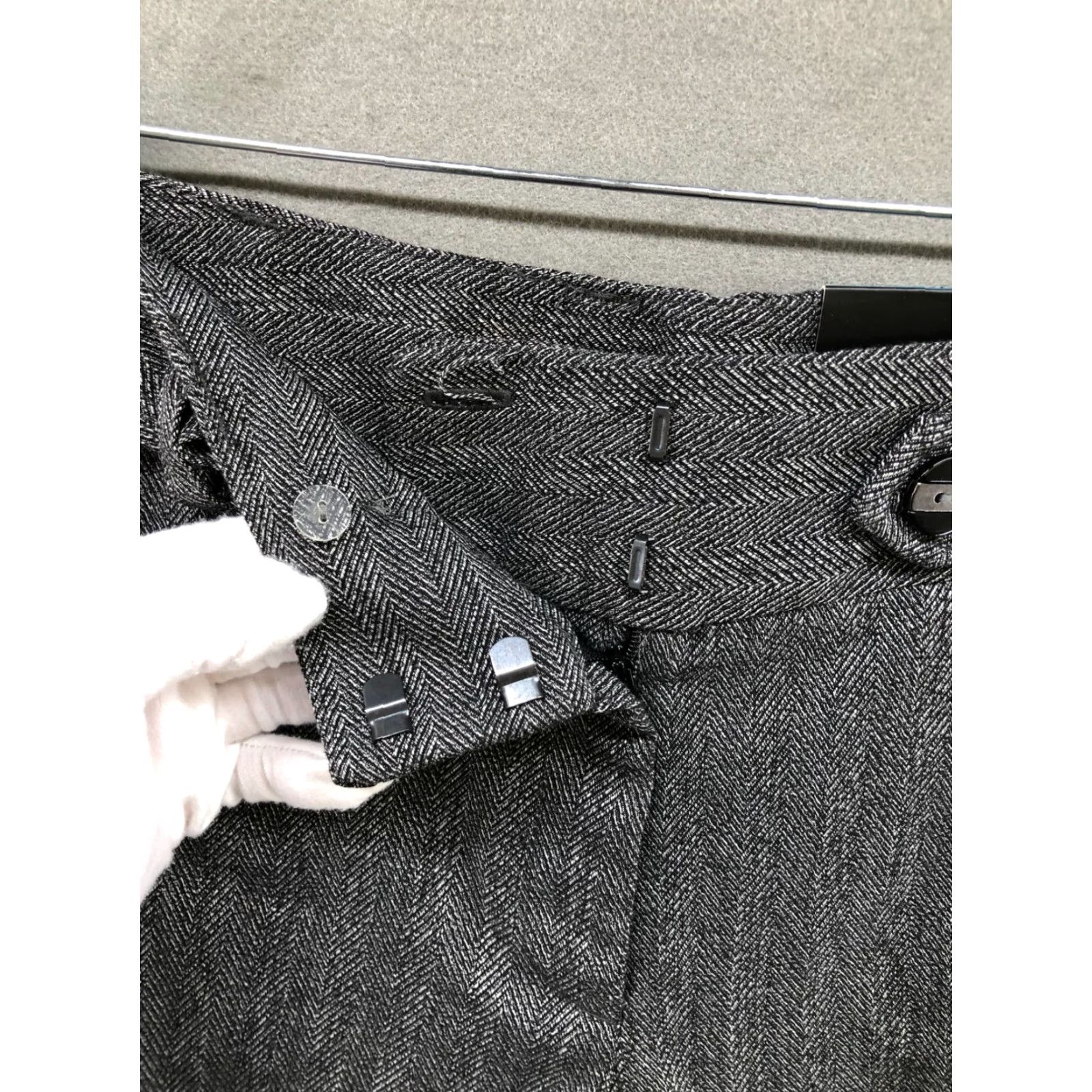 Apt. 9 APT. 9 Dress Pants Straight Leg Womens 8 Gray Herringbone Mid Rise Flat Front Workwear Career Pants Size 30" / US 8 / IT 44 - 7 Thumbnail