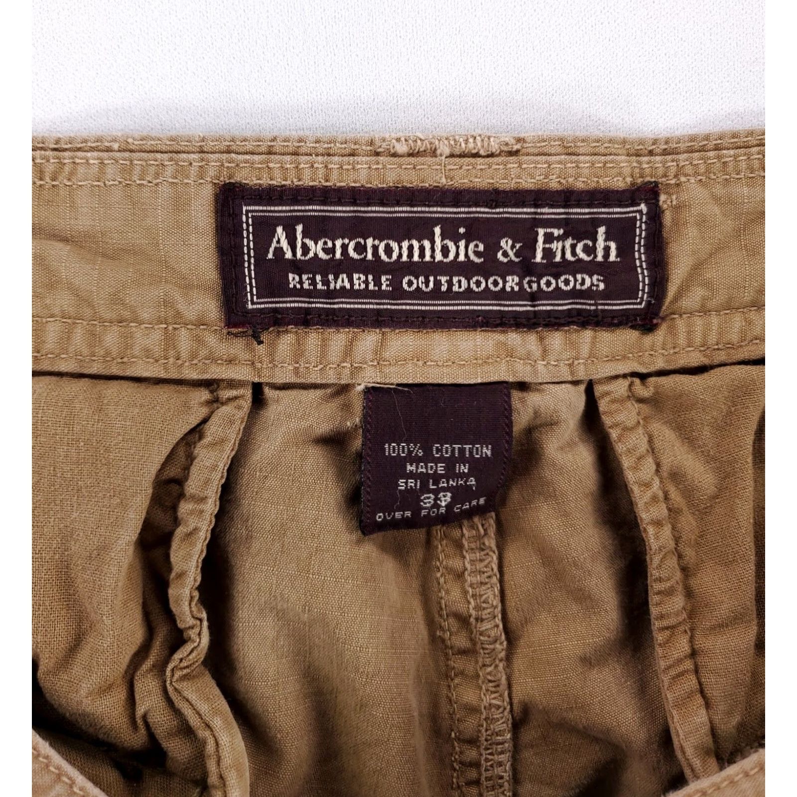 Abercrombie & Fitch Abercrombie & Fitch Cargo Shorts Brown Button Fly 11.5" Inseam Mens 33 Brown Cargo Mens 33 11.5" Inseam Size US 33 - 3 Thumbnail