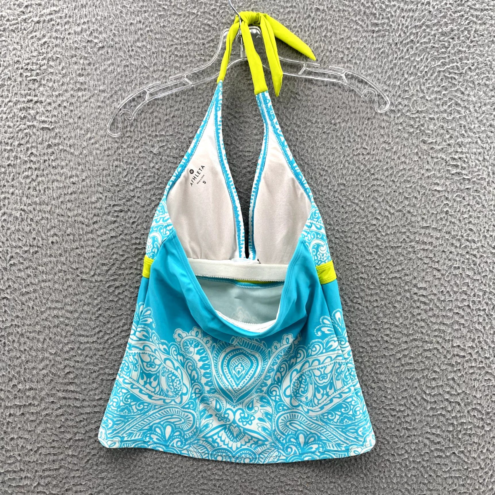 Athleta Athleta Halter Tankini Top Women Small Blue Banded Bikini Swim Y2k Casual Summer Size S / US 4 / IT 40 - 4 Thumbnail