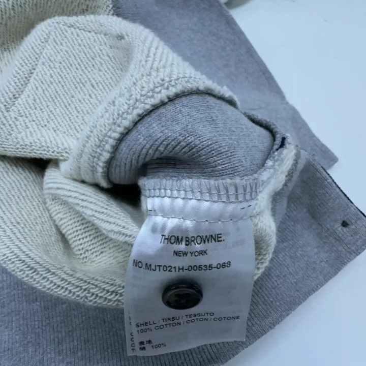 Thom Browne Thom Browne Gray Classic Striped Sweatshirt -2507 Size US M / EU 48-50 / 2 - 1 Thumbnail