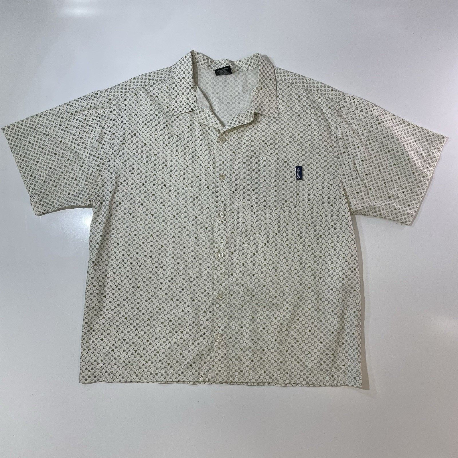 Scotch & Soda VTG 80s 90s Club Shirt Mens XL Baggy Fit Green Circles Skate Size US XL / EU 56 / 4 - 1 Thumbnail