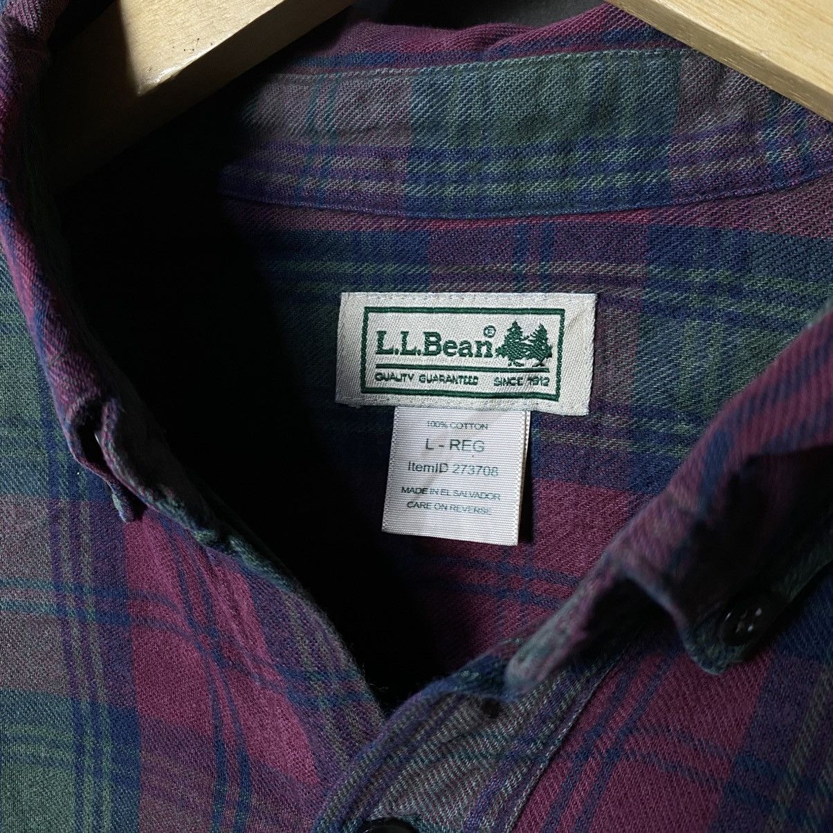 L.L. Bean × Vintage vintage LL Bean plaid flannelshirt Size US L / EU 52-54 / 3 - 5 Thumbnail