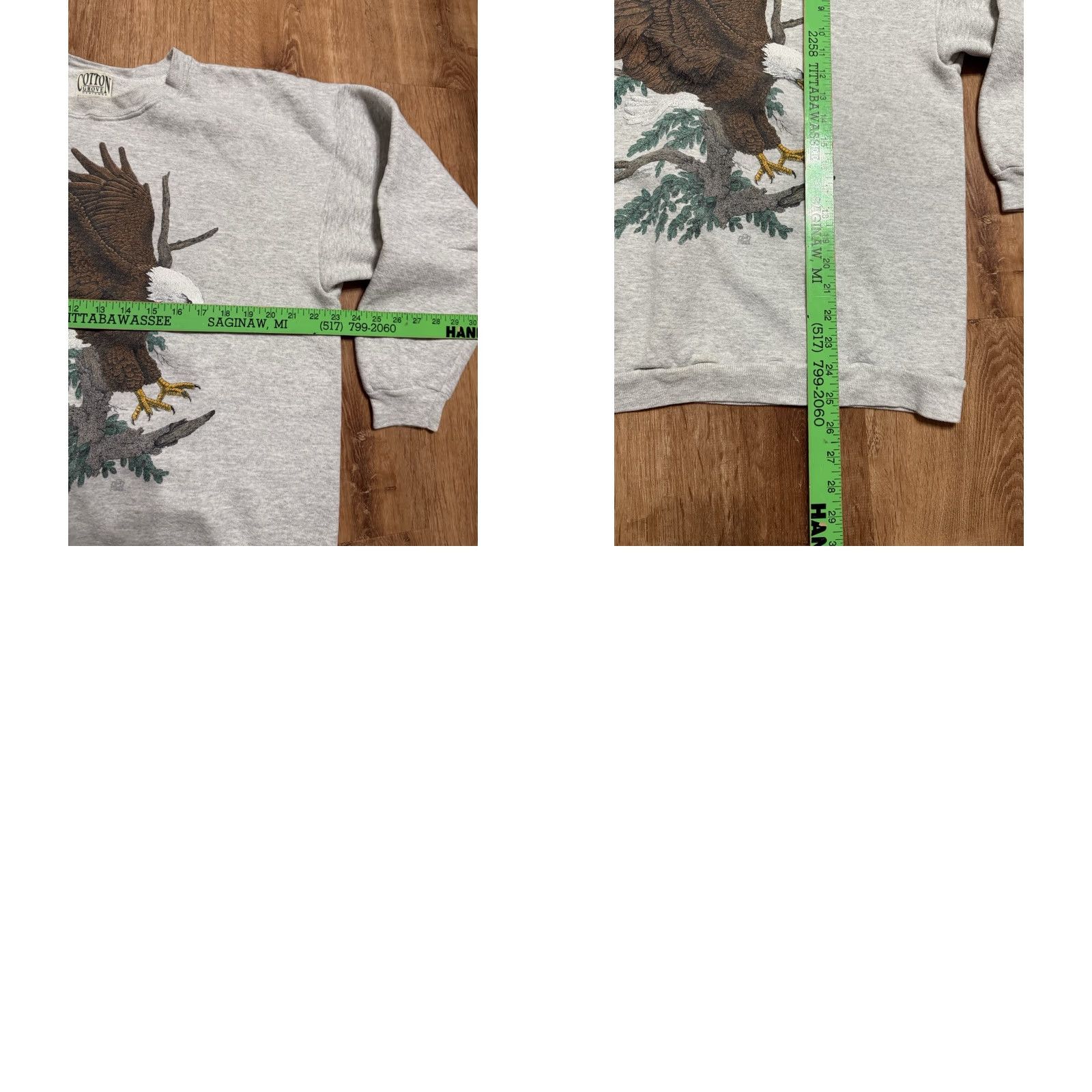 Vintage VINTAGE Cotton Grove Sweatshirt Eagle Gray 90s XL Roundneck Pullover Jumper Mens Size US XL / EU 56 / 4 - 8 Thumbnail