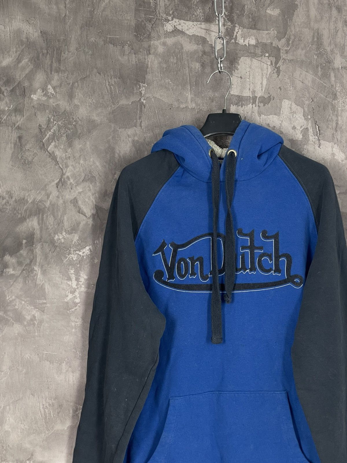 Vintage × Von Dutch Vintage Von Dutch Spellout Fur Hoodie USA Y2K Size US M / EU 48-50 / 2 - 3 Thumbnail