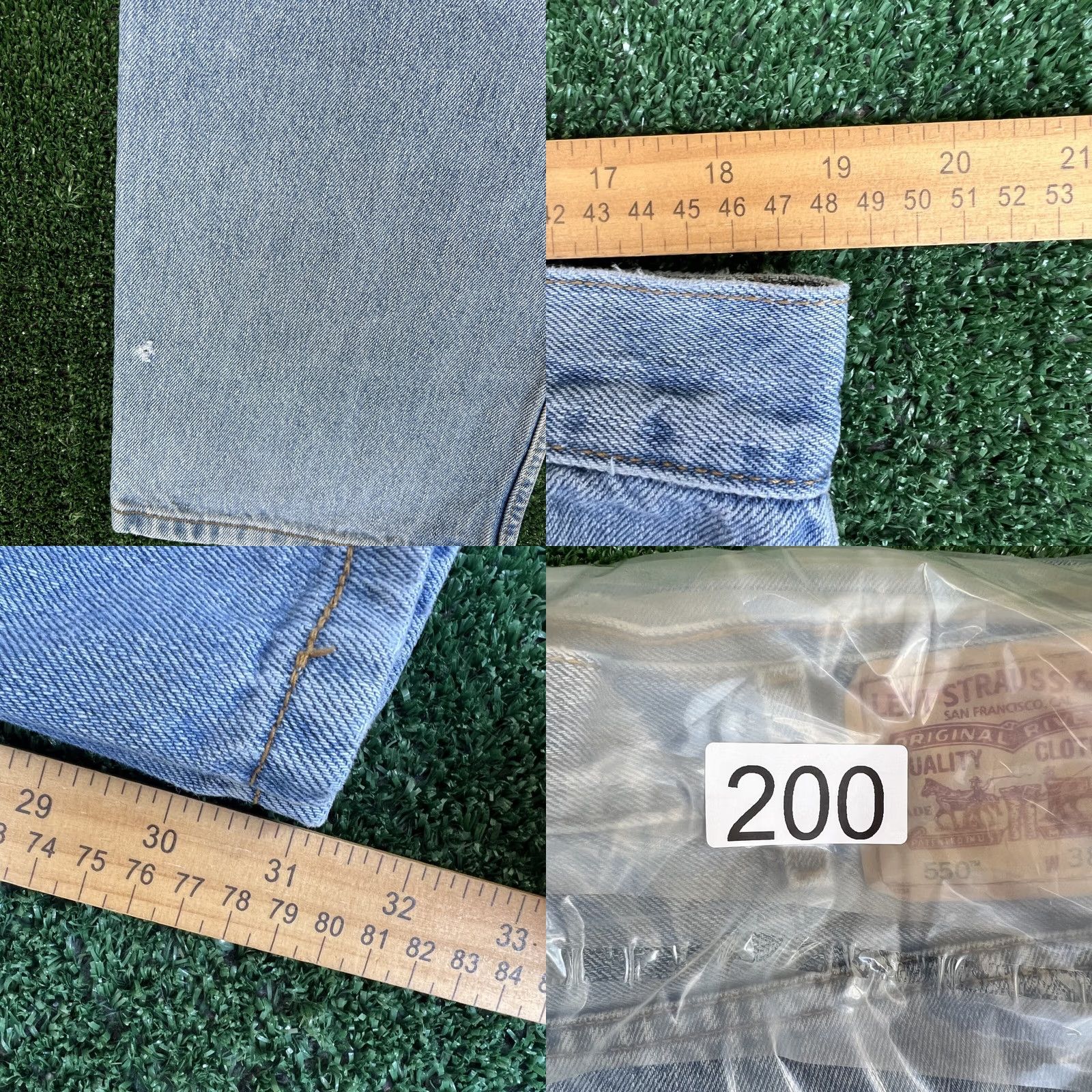 Levi's VTG Levi's 550 Jeans Men 38x31 Blue Distress Red Tab Relaxed Fit Tapered Leg Y2K Jeans Men 38 Blue Distress 550 90s USA Levi's 500 Series Size US 38 / EU 54 - 8 Thumbnail