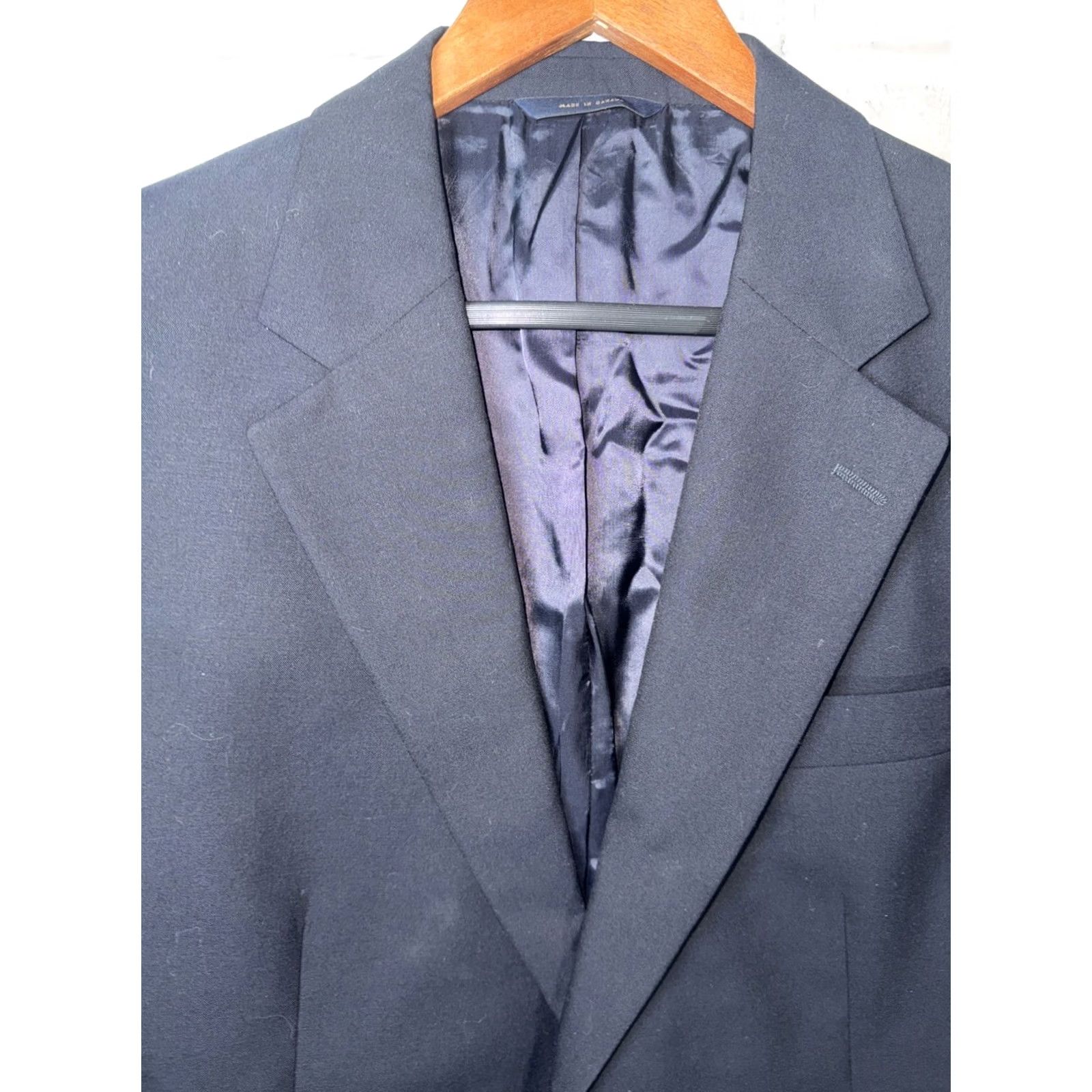 Brooks Brothers Brooks Brothers BROOKSEASE Navy Blue Loro Piana Wool Coat Blazer 2 Button 41L Mens Size 42R - 2 Thumbnail