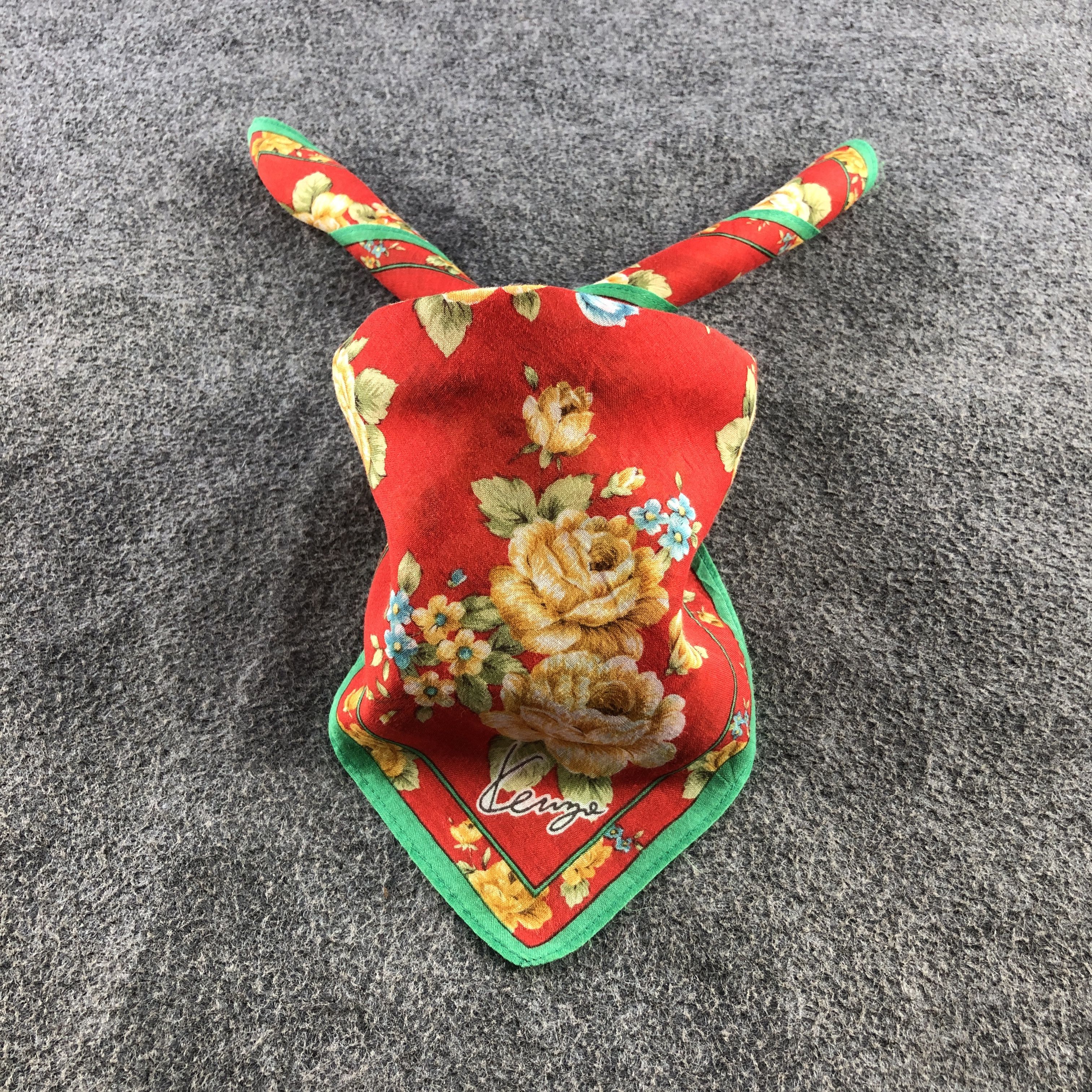 Kenzo × Vintage Kenzo Floral Handkerchief Neckerchief Bandana H2490 Size ONE SIZE - 2 Thumbnail